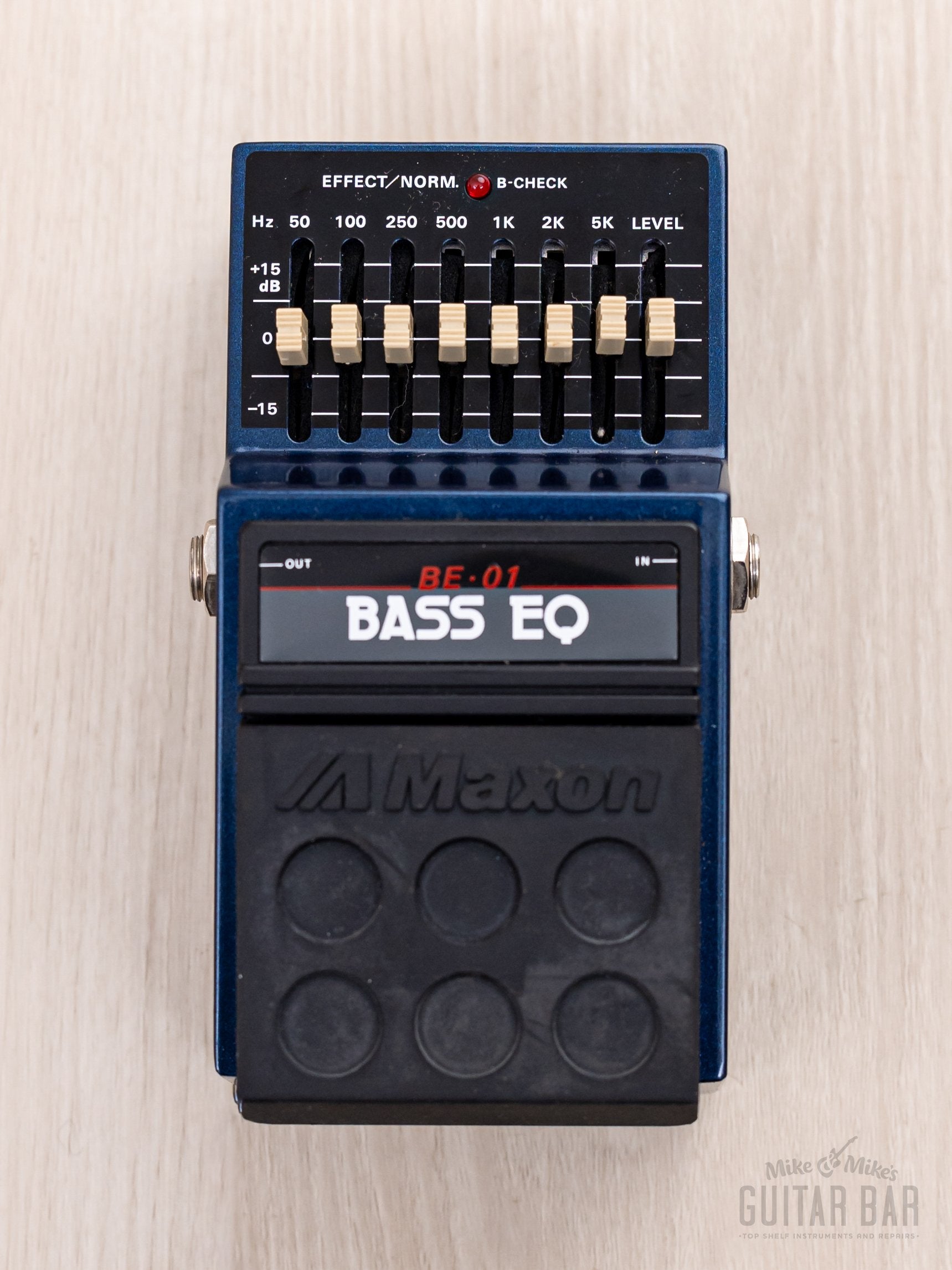 1980s Maxon BE-01 Bass EQ Vintage Effects Pedal, Mint w/ Box, Paperwork