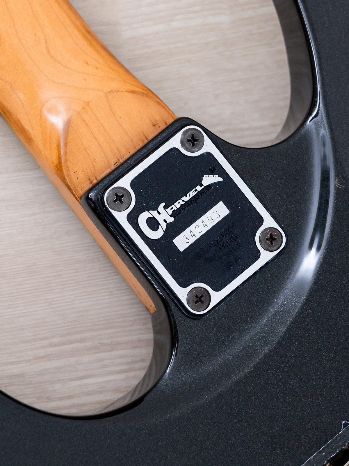 1991 Charvel by Jackson SSH superstrat neck plate
