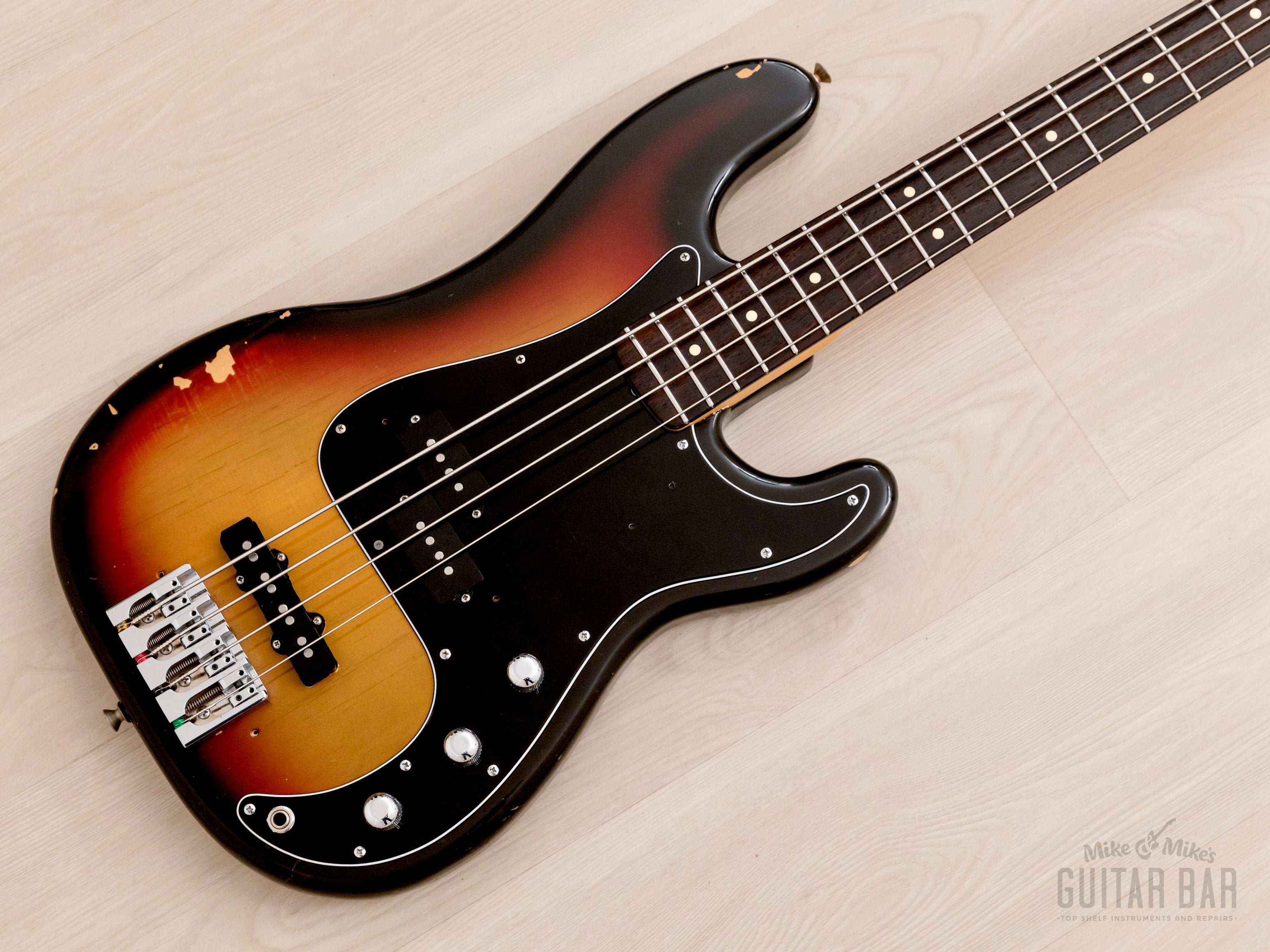 1970s Fender Precision Bass Body w/ USA Custom Neck & Lindy Fralin Pickups, Sunburst w/ Case