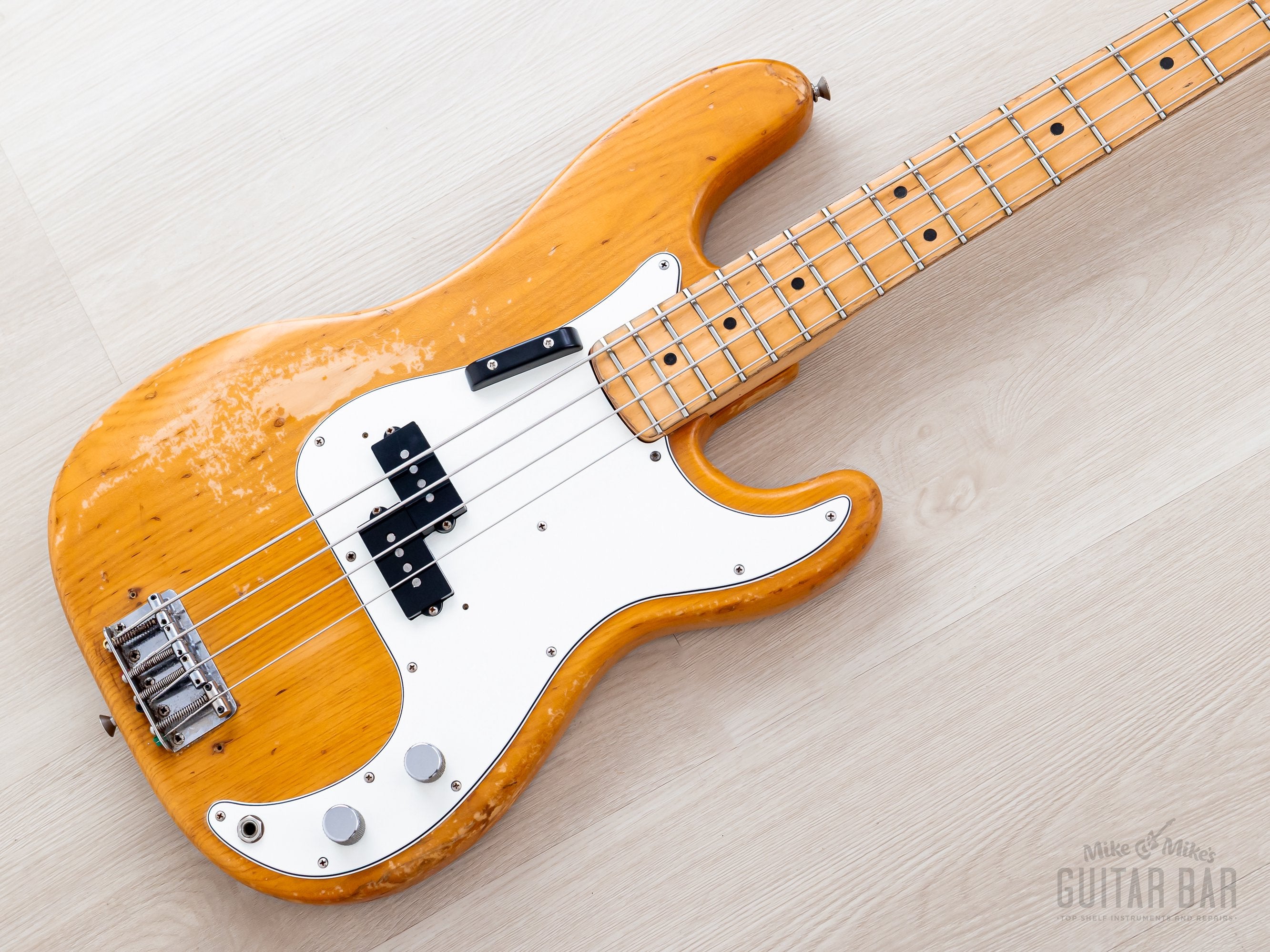 1972 Fender Precision Bass Natural Ash Vintage Bass w/ 1 1/2