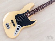 1997 Fender American Standard Jazz Bass Olympic White, angled front view