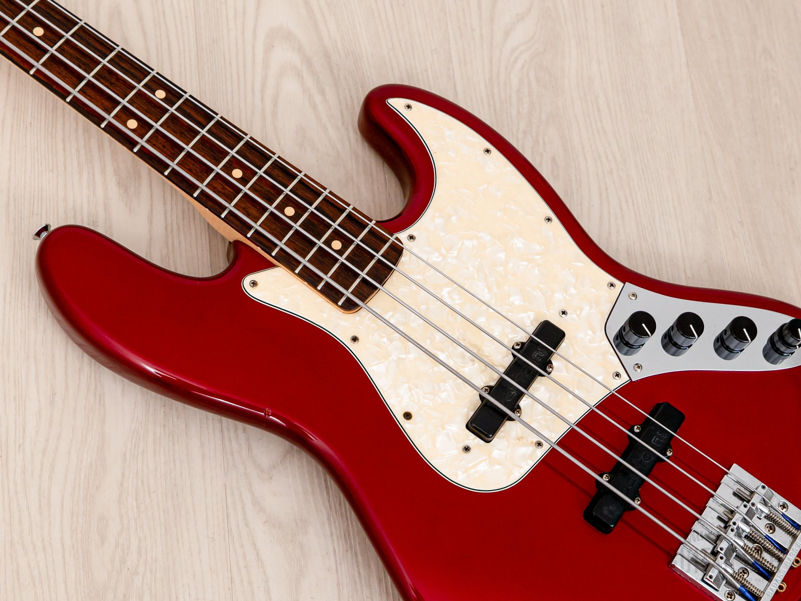 1998 Fender Custom Shop '62 Jazz Bass Candy Apple Red w/ Headstock, Bartolini Mods