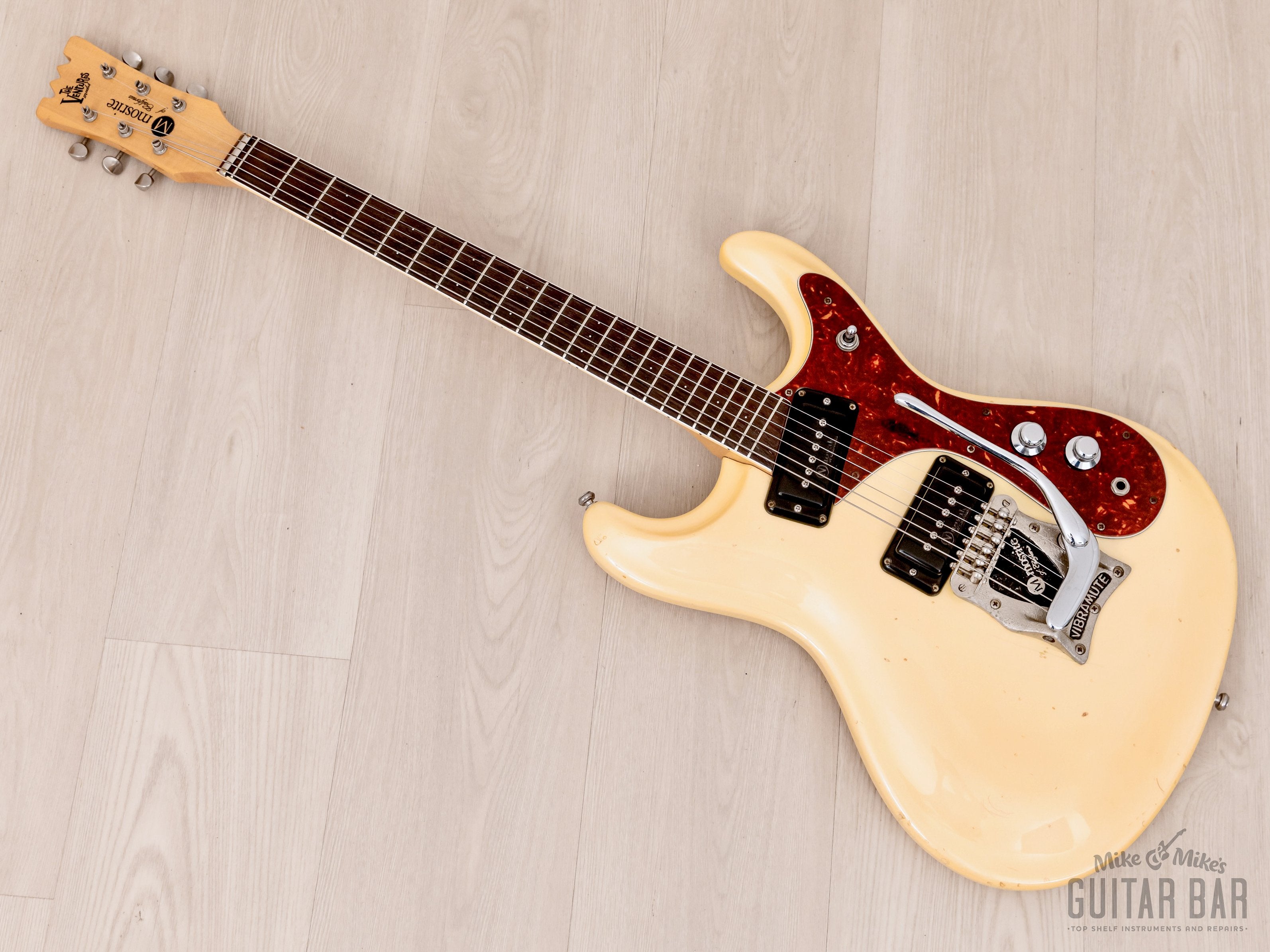 2000s Mosrite Ventures Model Super Custom '65 Pearl White w/ Curtis Novak Pickups & Vibramute, Japan Kurokumo