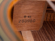 1971 Martin D-41 - neck block stamp