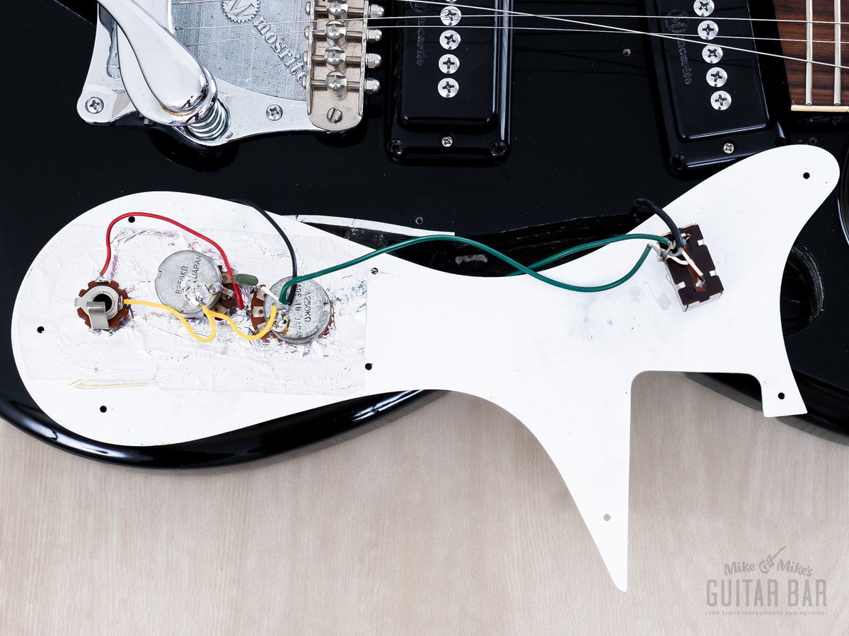 Firstman Mosrite Ventures Model pickguard underside wiring and pots
