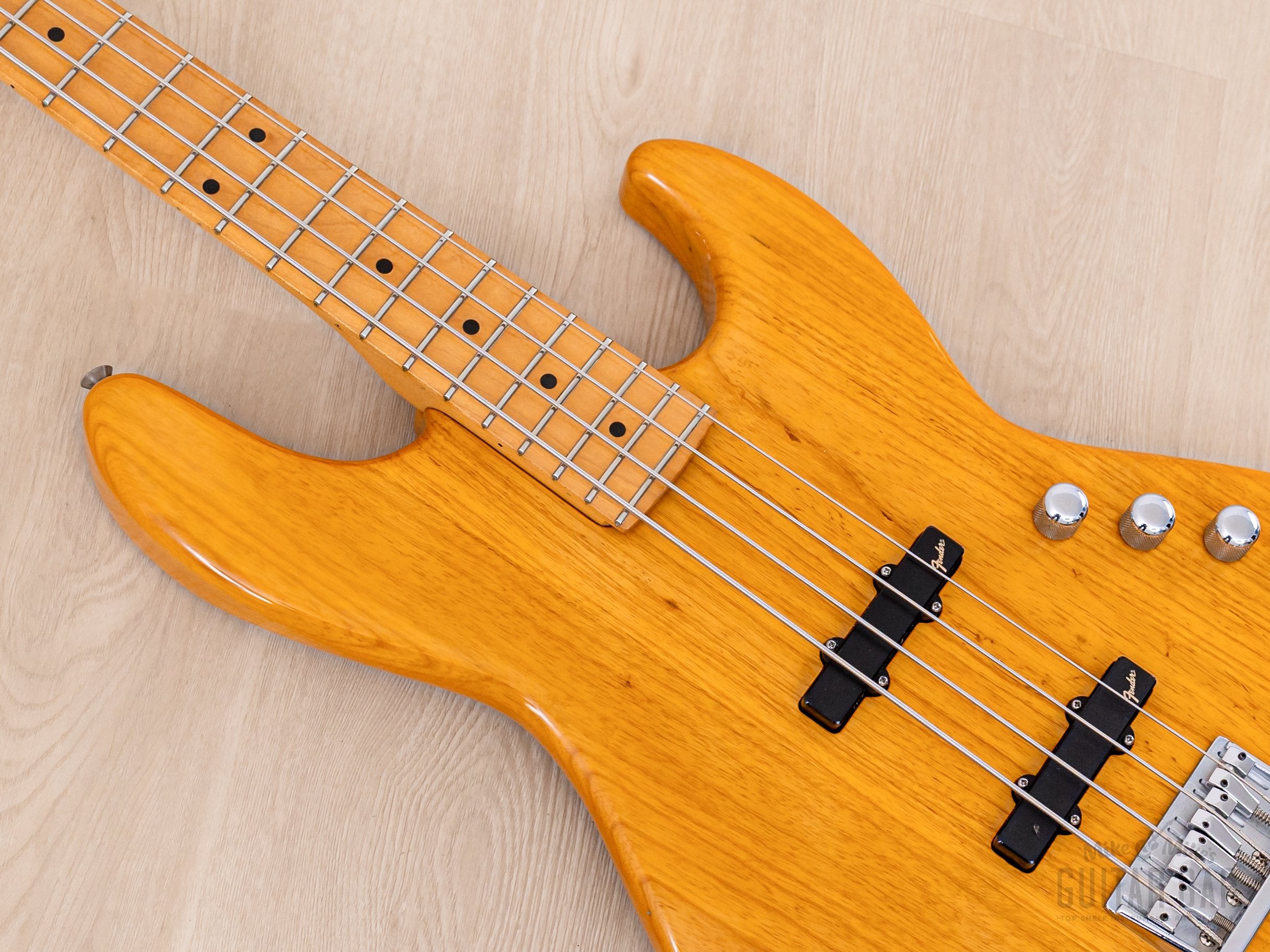 1989 Fender Jazz Bass JBR-800 w/ Active Preamp, Natural Ash