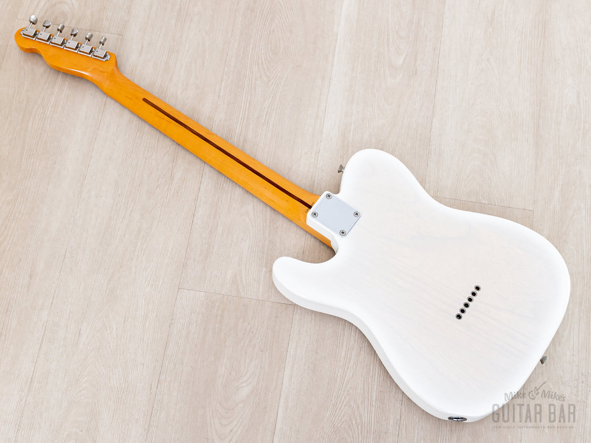 TN90-SPL Thinline Telecaster White Solid Gold back angle with neck