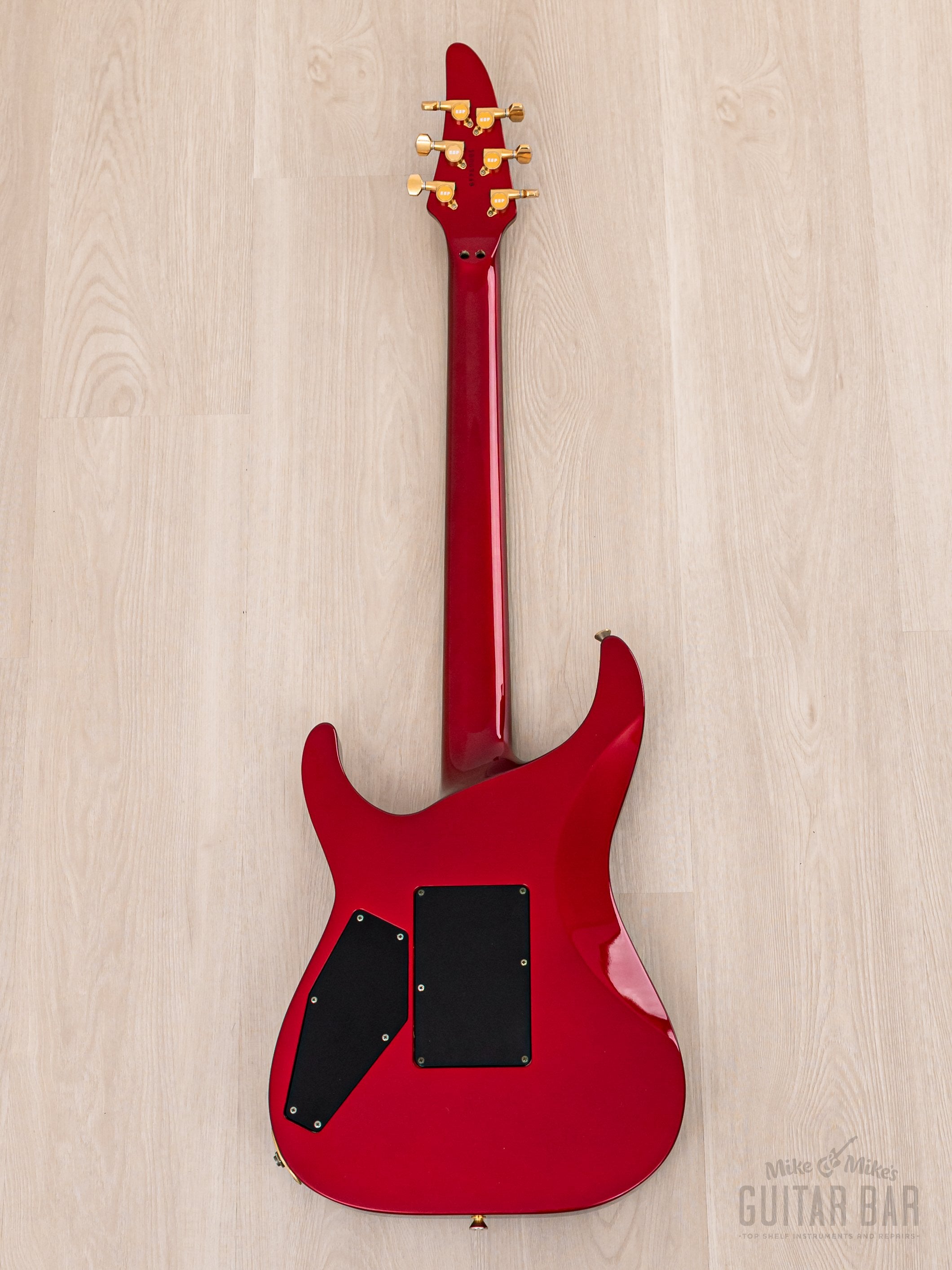 1990s ESP Horizon Custom HH Superstrat Candy Apple Red w/ Kahler & Case