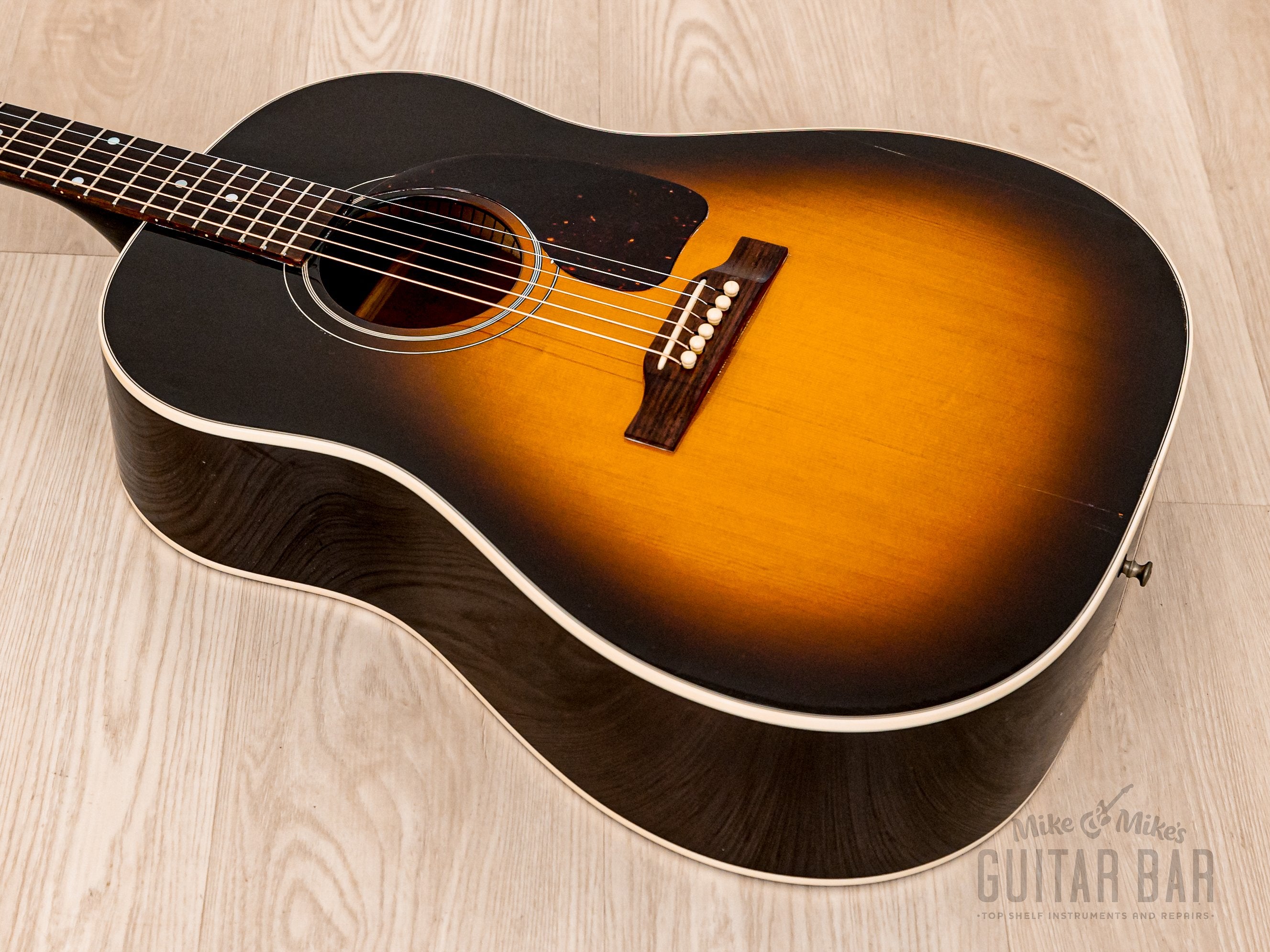 1996 Gibson J-45 Banner Logo Vintage Reissue Dreadnought Acoustic Guitar w/ Case & Tags, Yamano