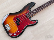 1994 Fender PB62-53 Precision Bass Sunburst, angled body and neck