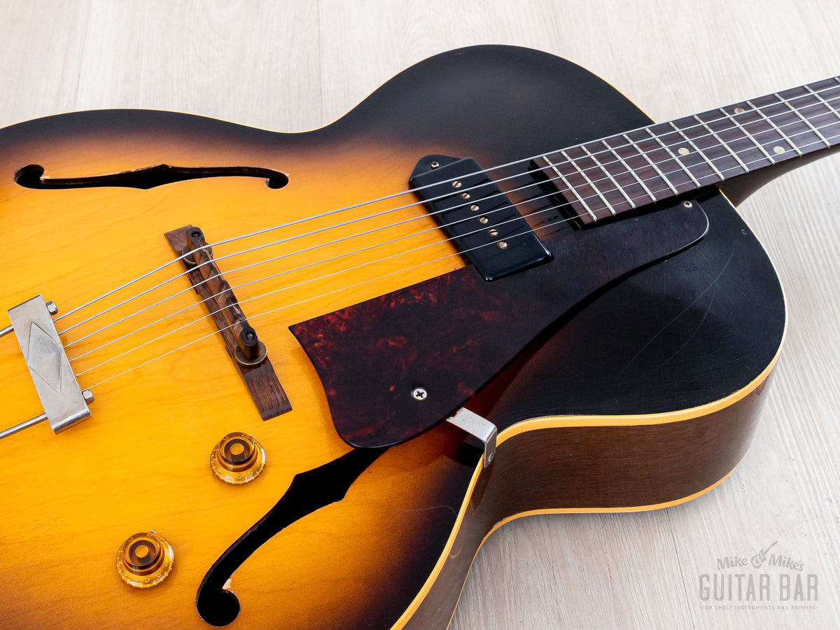 1956 Gibson ES-125 Sunburst - pickup and pickguard close-up
