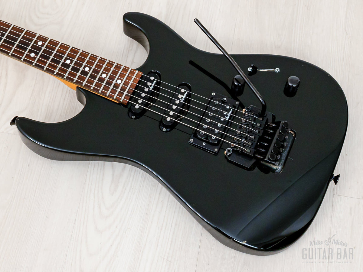 Body and fretboard angled from the treble side