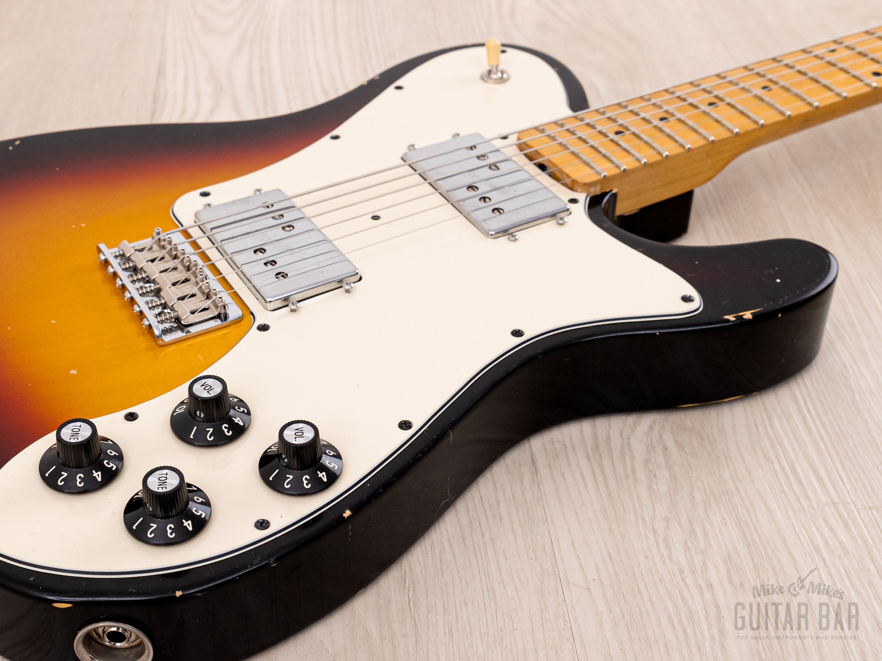 T-Style Deluxe Baritone Custom-Built Electric Guitar Sunburst Lacquer w/ MJT Body, Fender Wide Range
