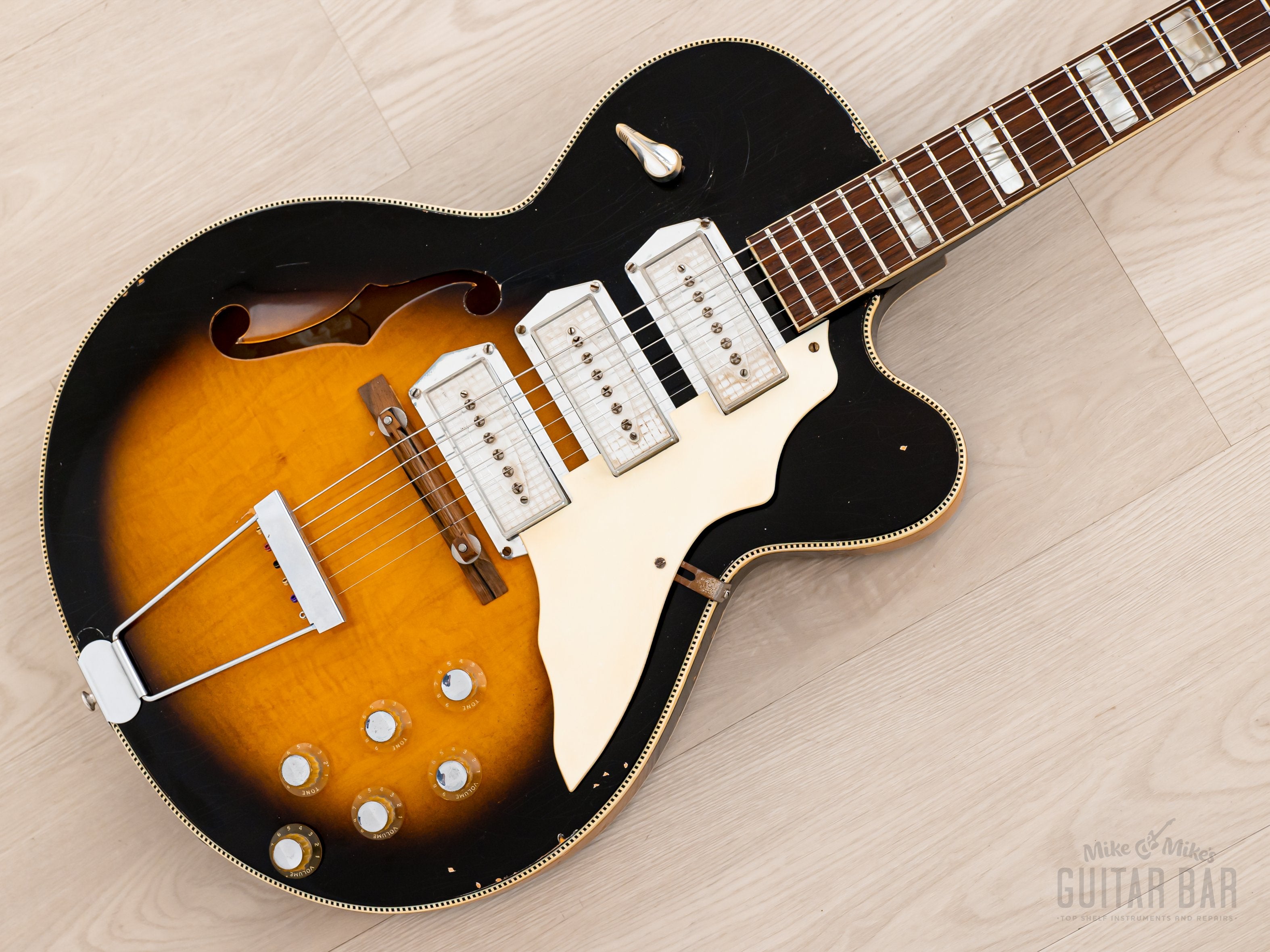 1960s Kay Swingmaster K763 Vintage Hollowbody Guitar w/ Kleenex Box Pi