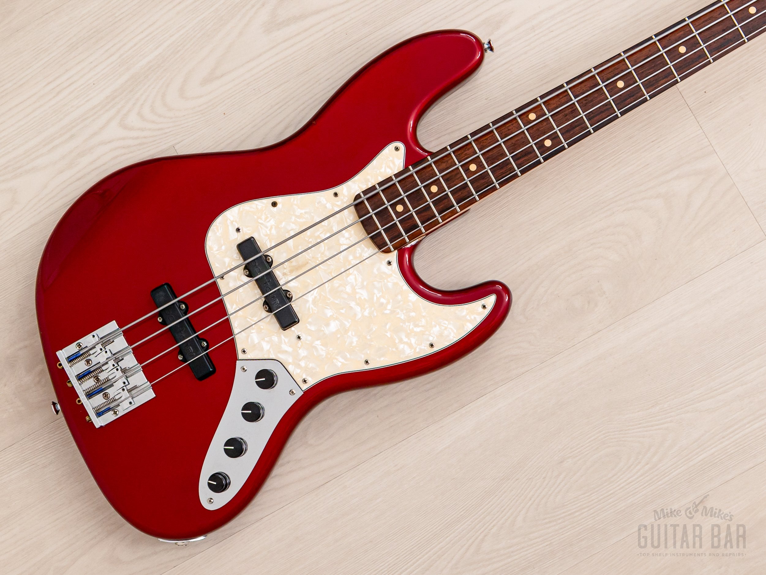 1998 Fender Custom Shop '62 Jazz Bass Candy Apple Red w/ Headstock, Bartolini Mods