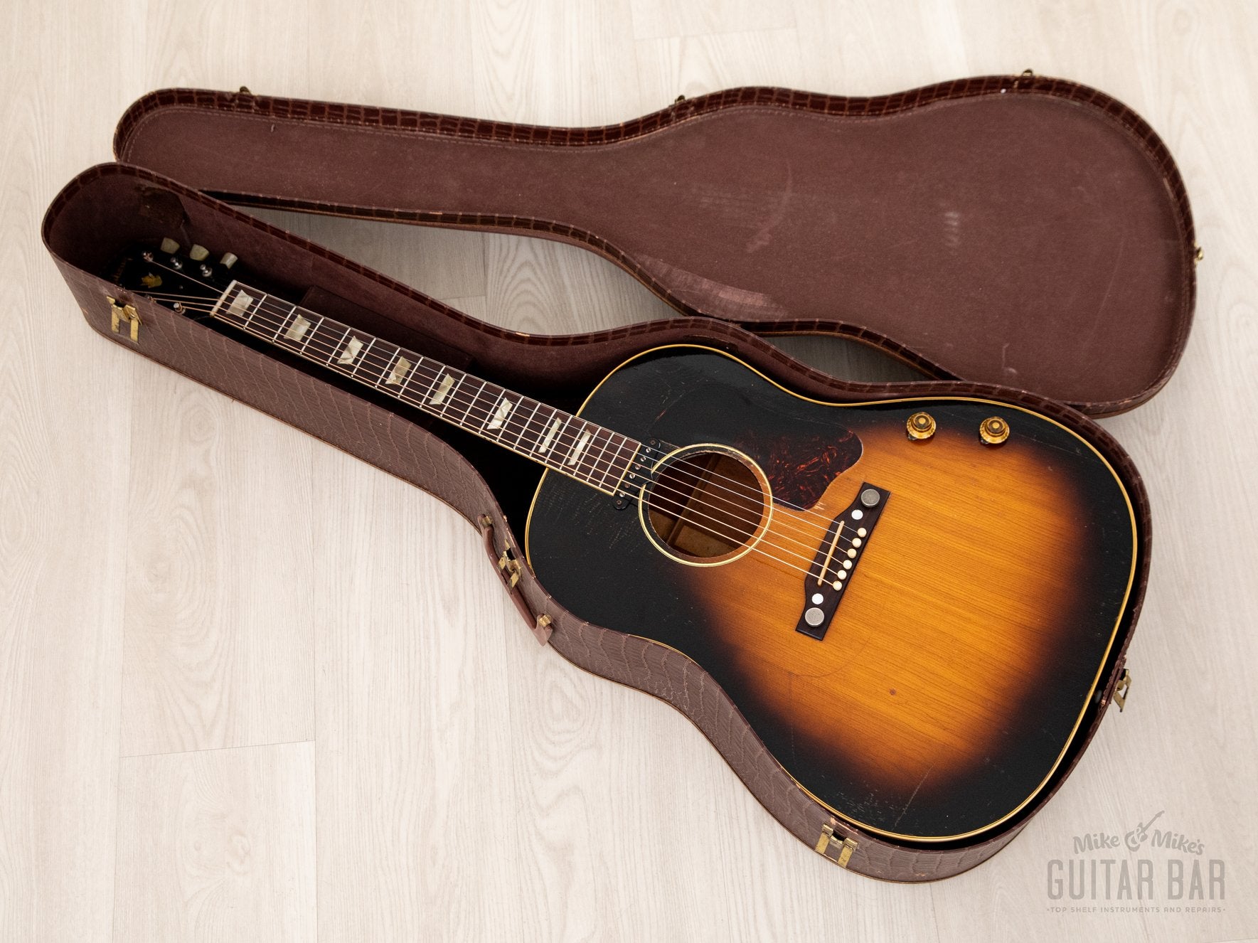 1955 Gibson J-160E Vintage Acoustic Electric Guitar Solid Top/Back w/
