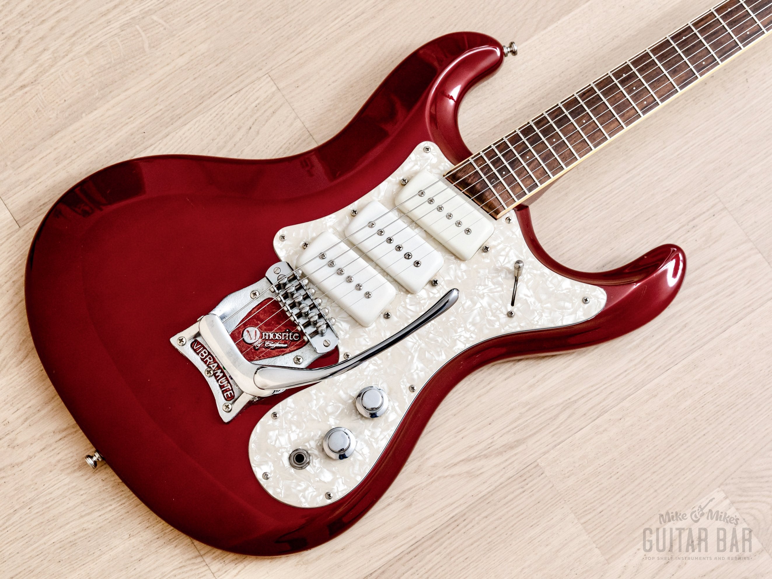 2004 Mosrite Eurorite 3 Pickup Non-Production Ventures-Style Guitar, Candy Apple Red w/ Case, Fillmore