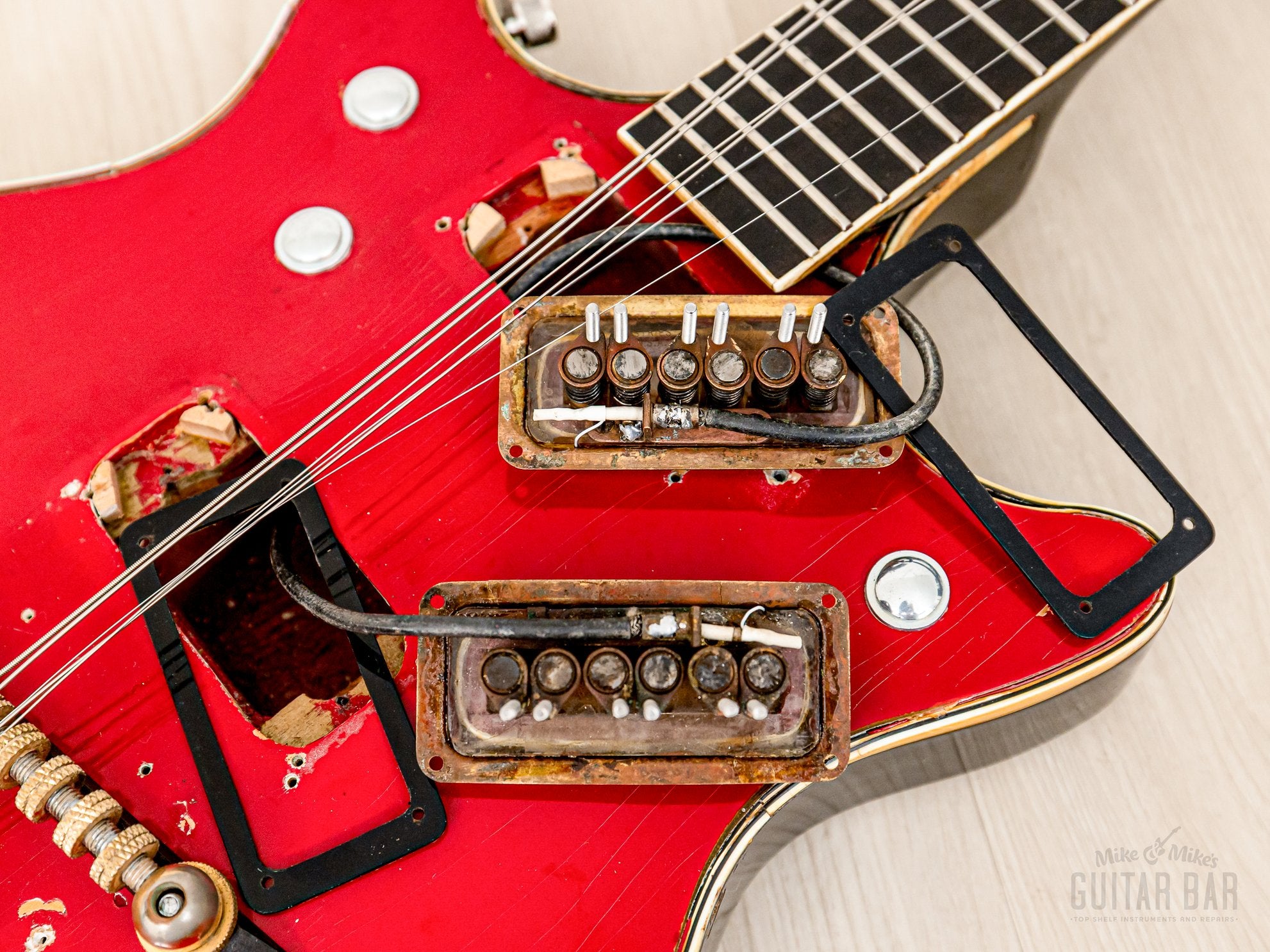 1962 Gretsch Jet Firebird 6131 Double Cut Vintage Guitar, Bigsby Palm