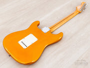 1991 Fender Order Made Yngwie Malmsteen Strat Gold, back of body, angled