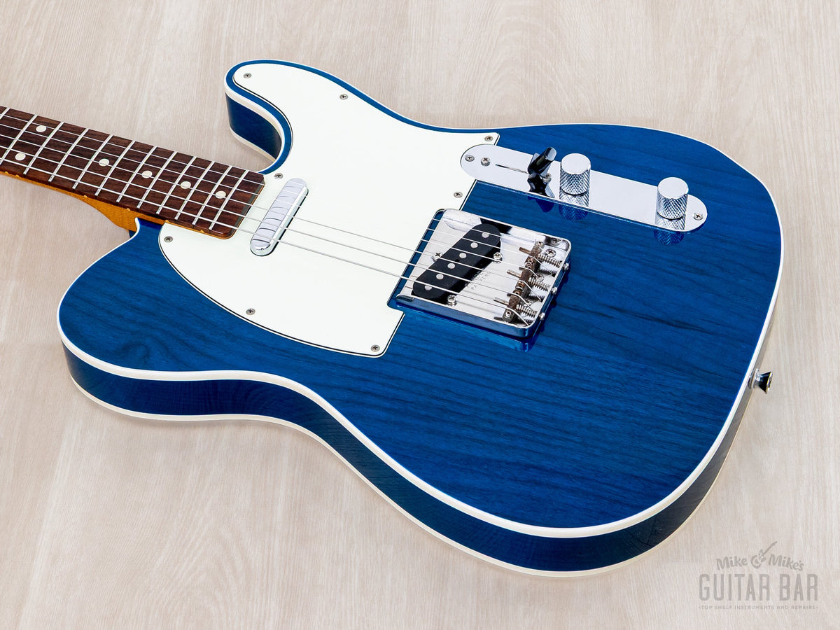 2016 Fender Classic 60s Telecaster Custom Trans Blue, body angled view