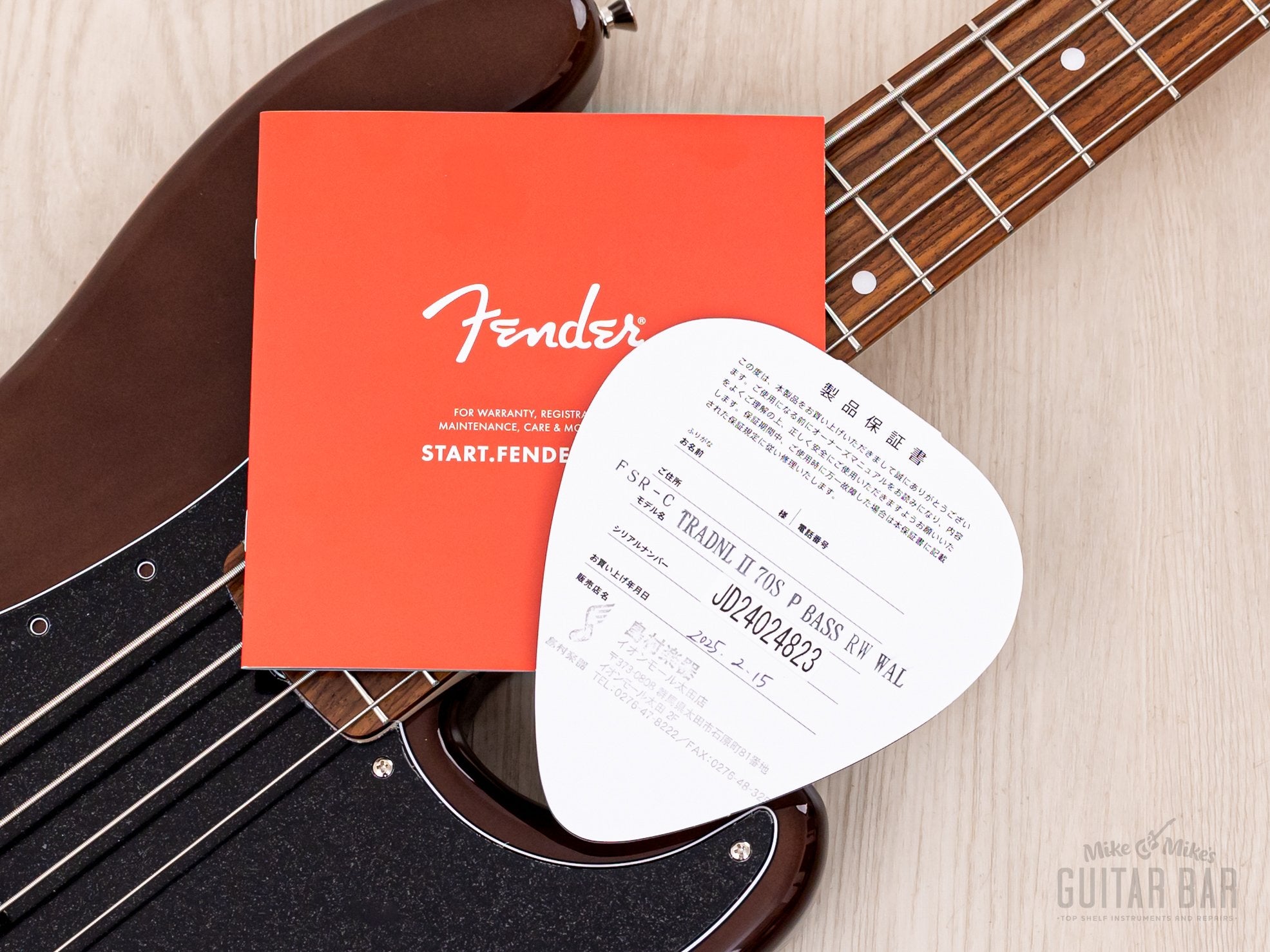 2025 Fender Traditional II ‘70s Precision Bass FSR Walnut, Mint w/ Hangtags, Japan MIJ