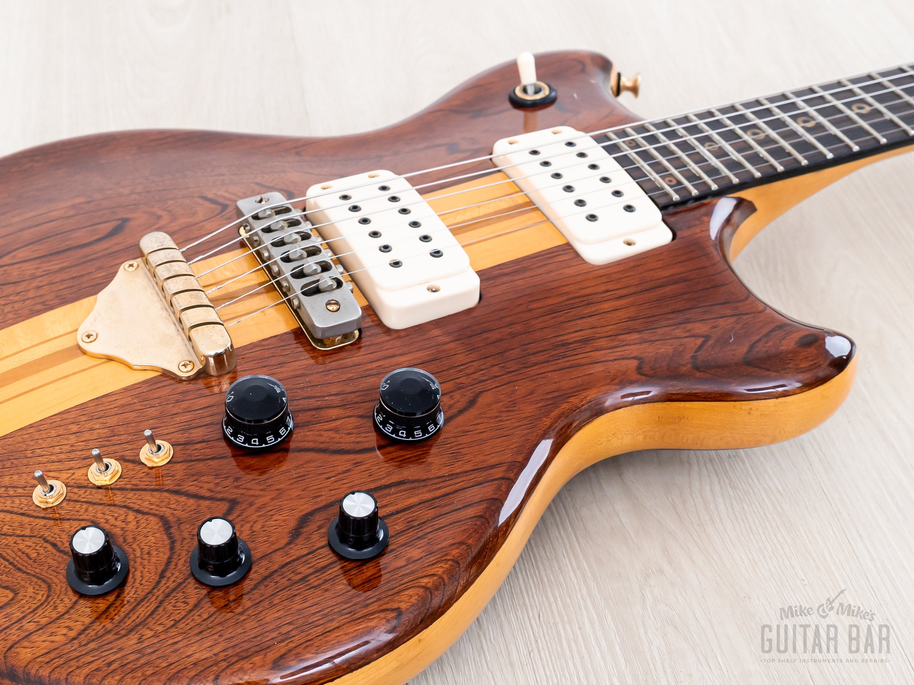 1978 Greco GO1400 Speed Way Vintage Neck Through Guitar Dark Stain, Ne