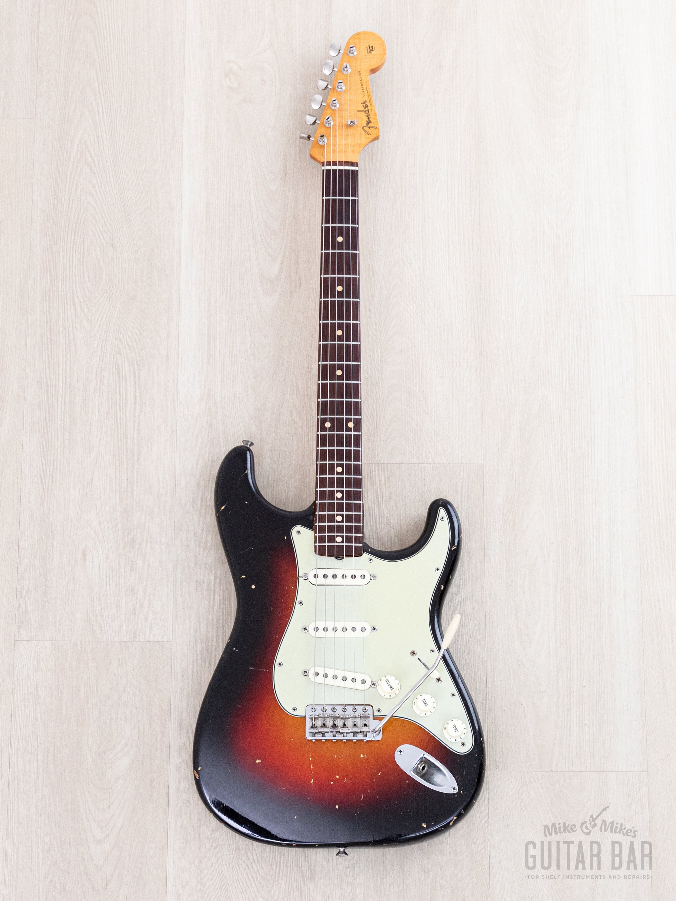 1961 Fender Stratocaster Vintage Guitar Sunburst Slab Board w/ Flame N