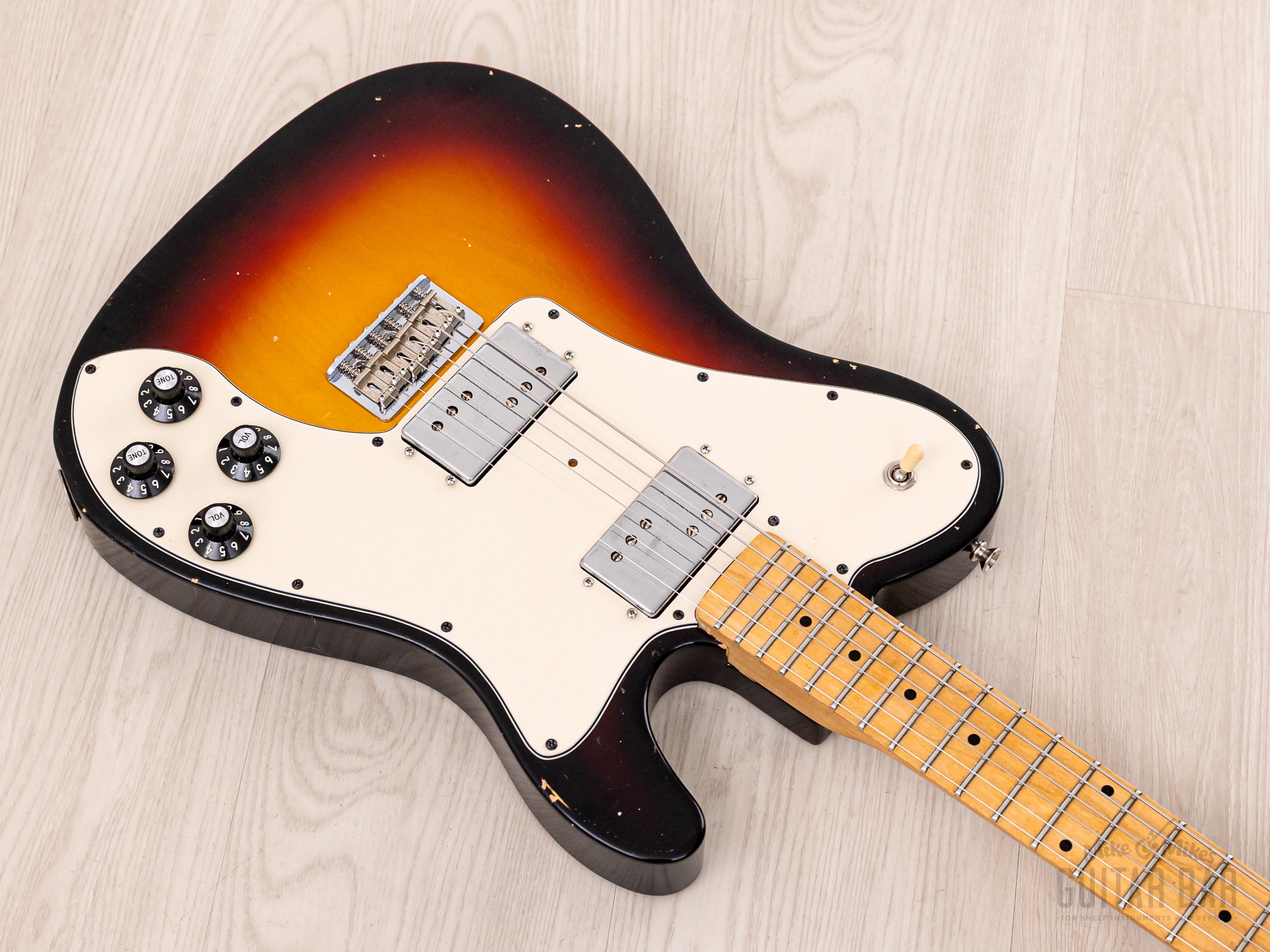 T-Style Deluxe Baritone Custom-Built Electric Guitar Sunburst Lacquer w/ MJT Body, Fender Wide Range