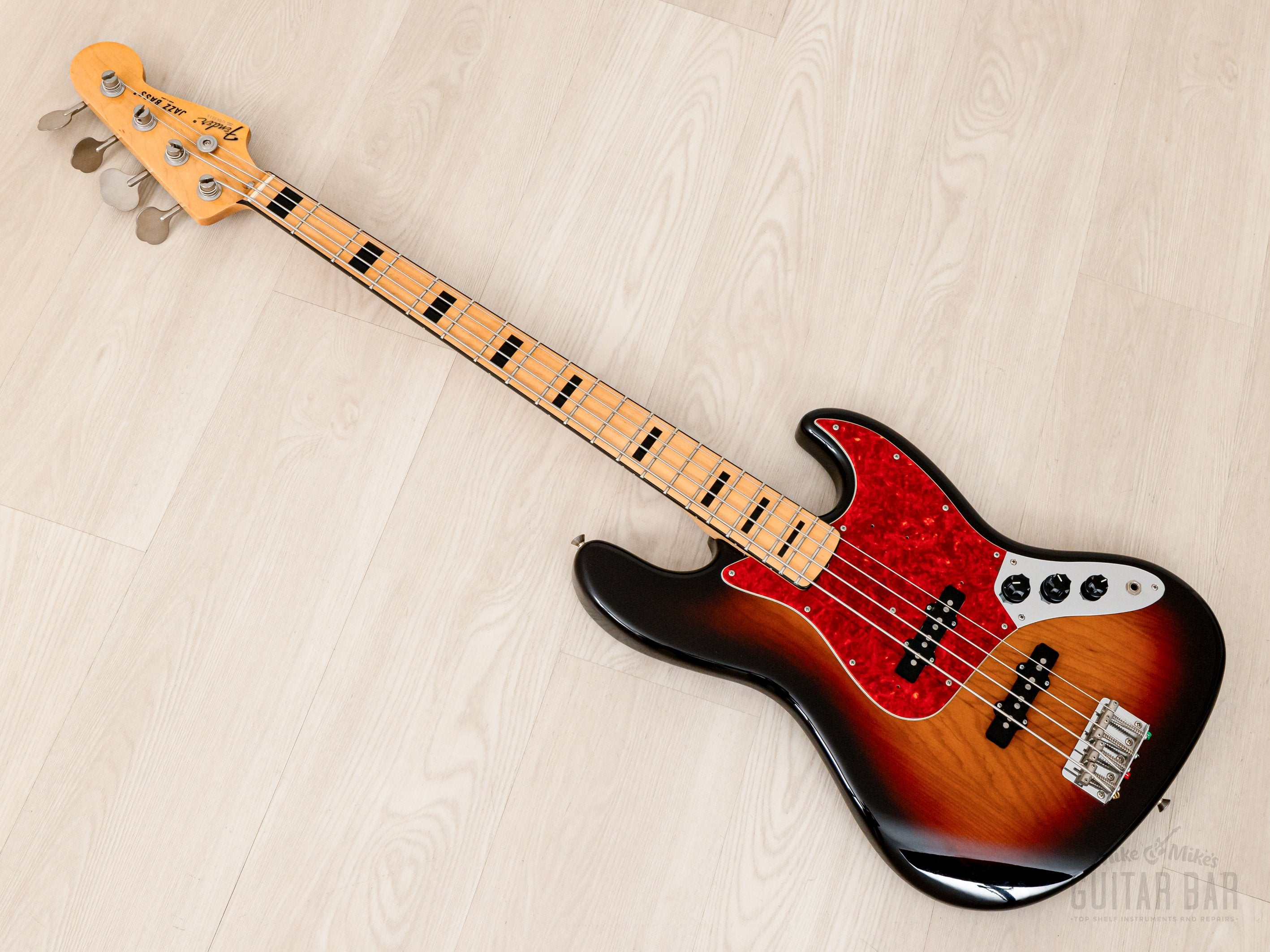 2004 Fender Jazz Bass ‘75 Vintage Reissue JB75-90US Sunburst w/ USA Pickups, Near-Mint, Japan CIJ