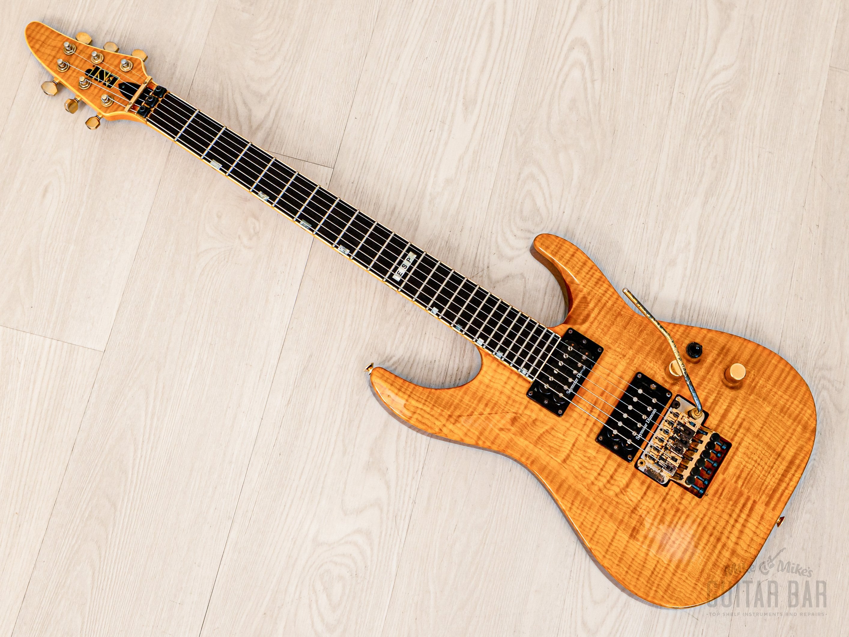 【HORIZON】FloydRose Licensed HH 1992 ESP Horizon-Custom-FM HH Superstrat Flame Top Natural w/ Floyd Ro