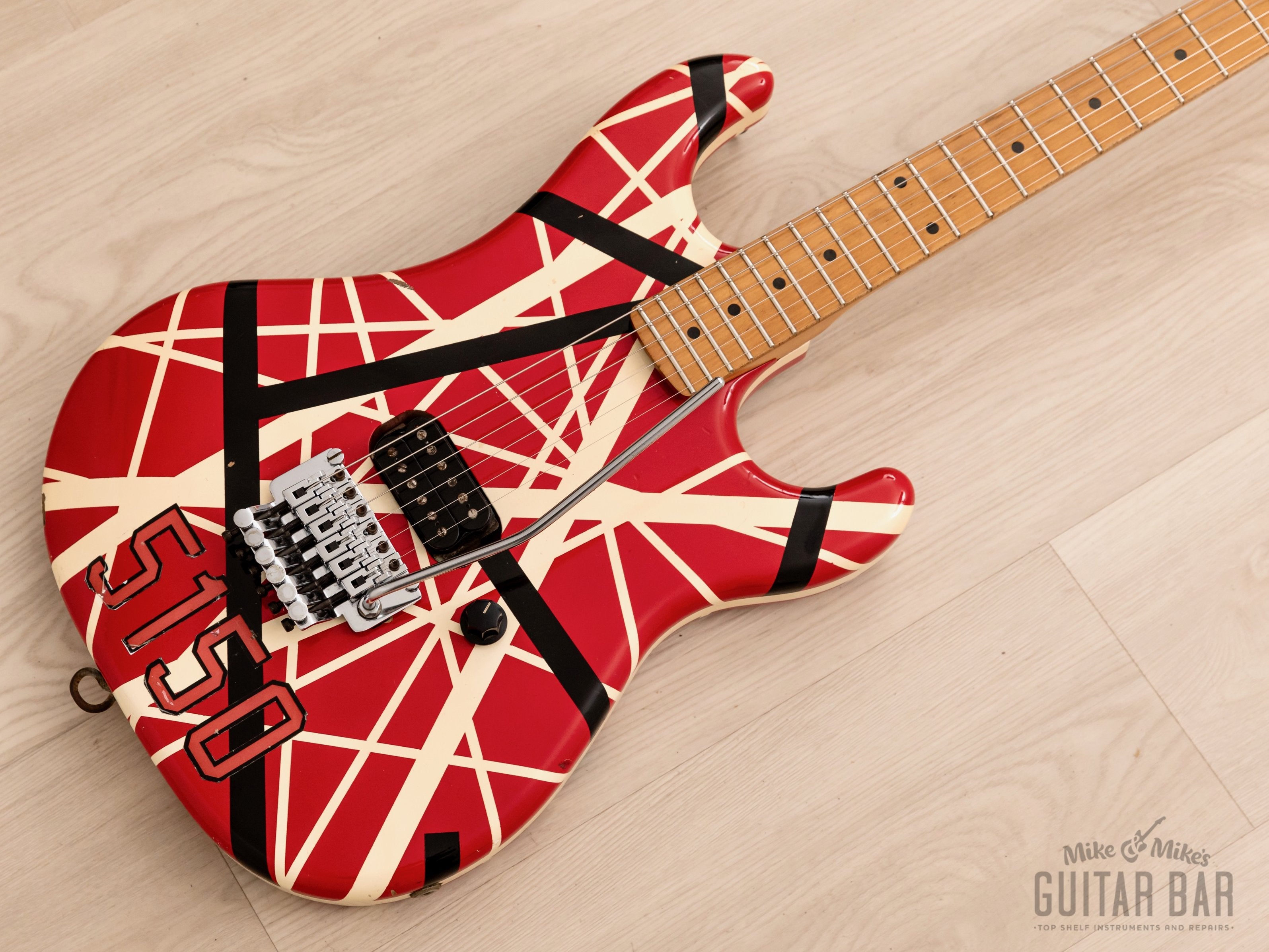 1990s ESP EVH Frankenstrat 5150 VH-250 Striped w/ Floyd Rose, Japan