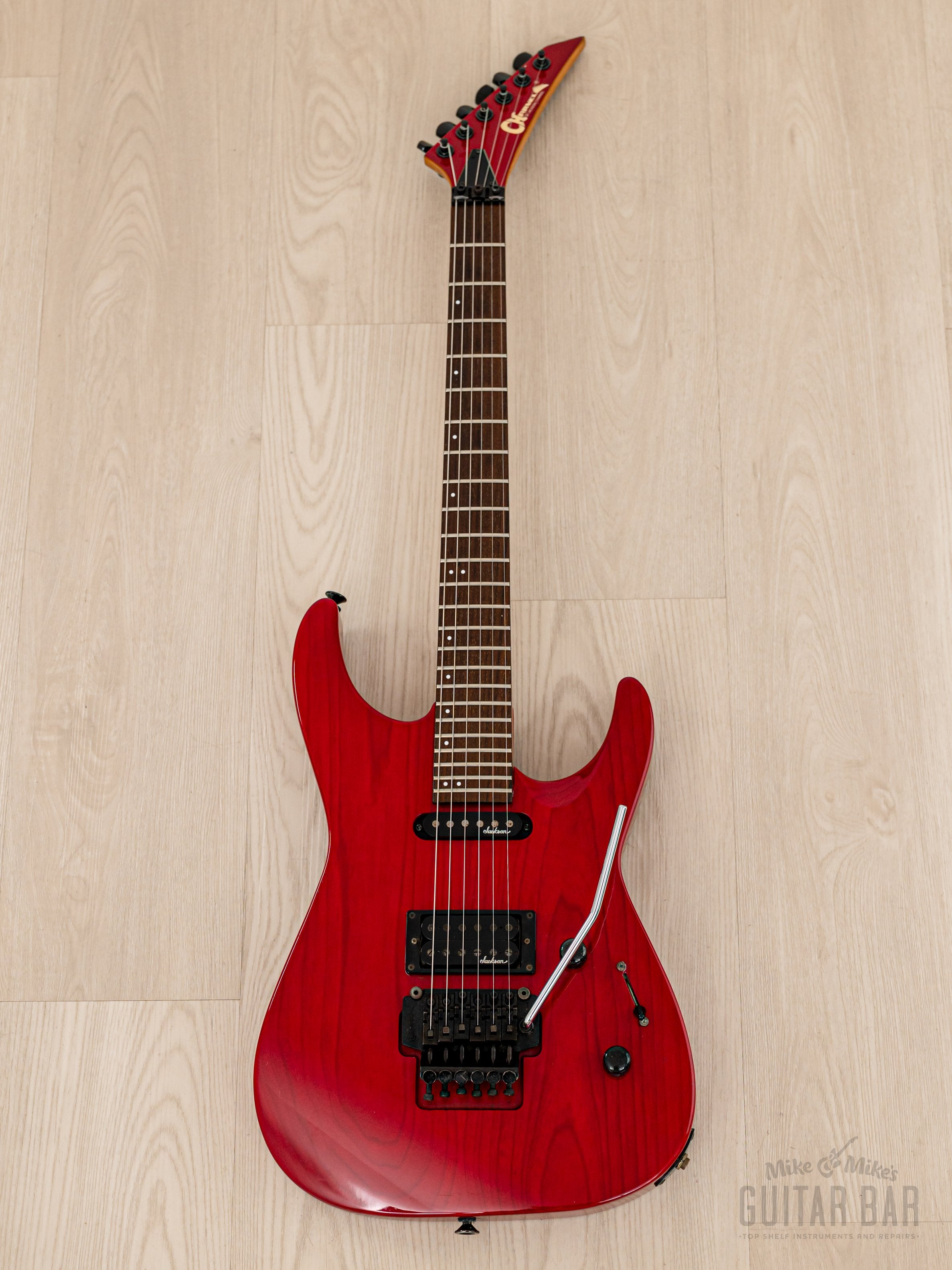 1990 Charvel by Jackson Super Dinky SDK-080-SH See Through Red w/ Floyd Rose, Japan