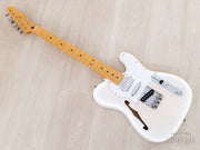 TN90-SPL Thinline Telecaster White Solid Gold neck and body angle