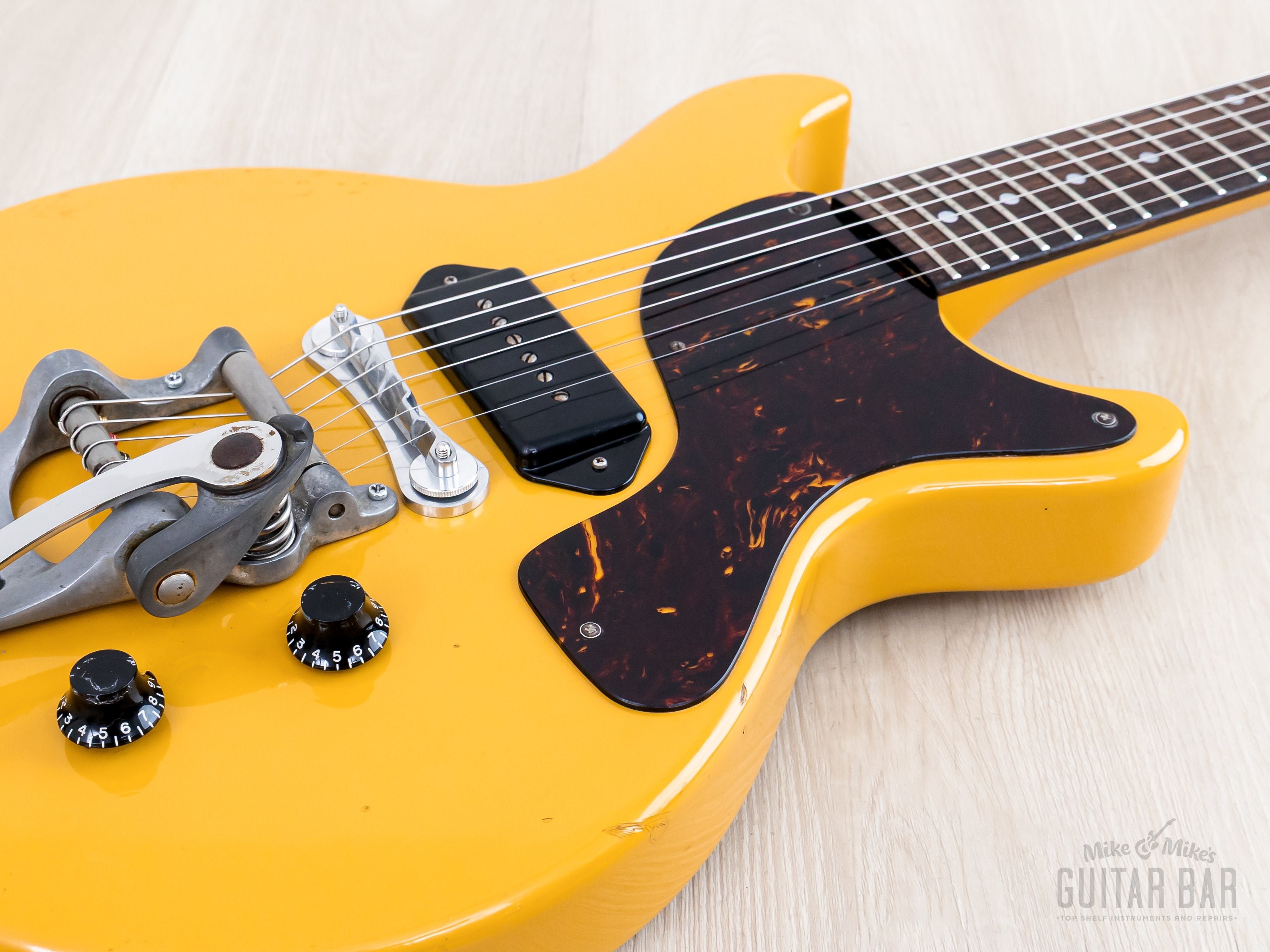 1996 Orville Les Paul Junior Double Cut LPJ-D65 TV Yellow w/ Bigsby B7