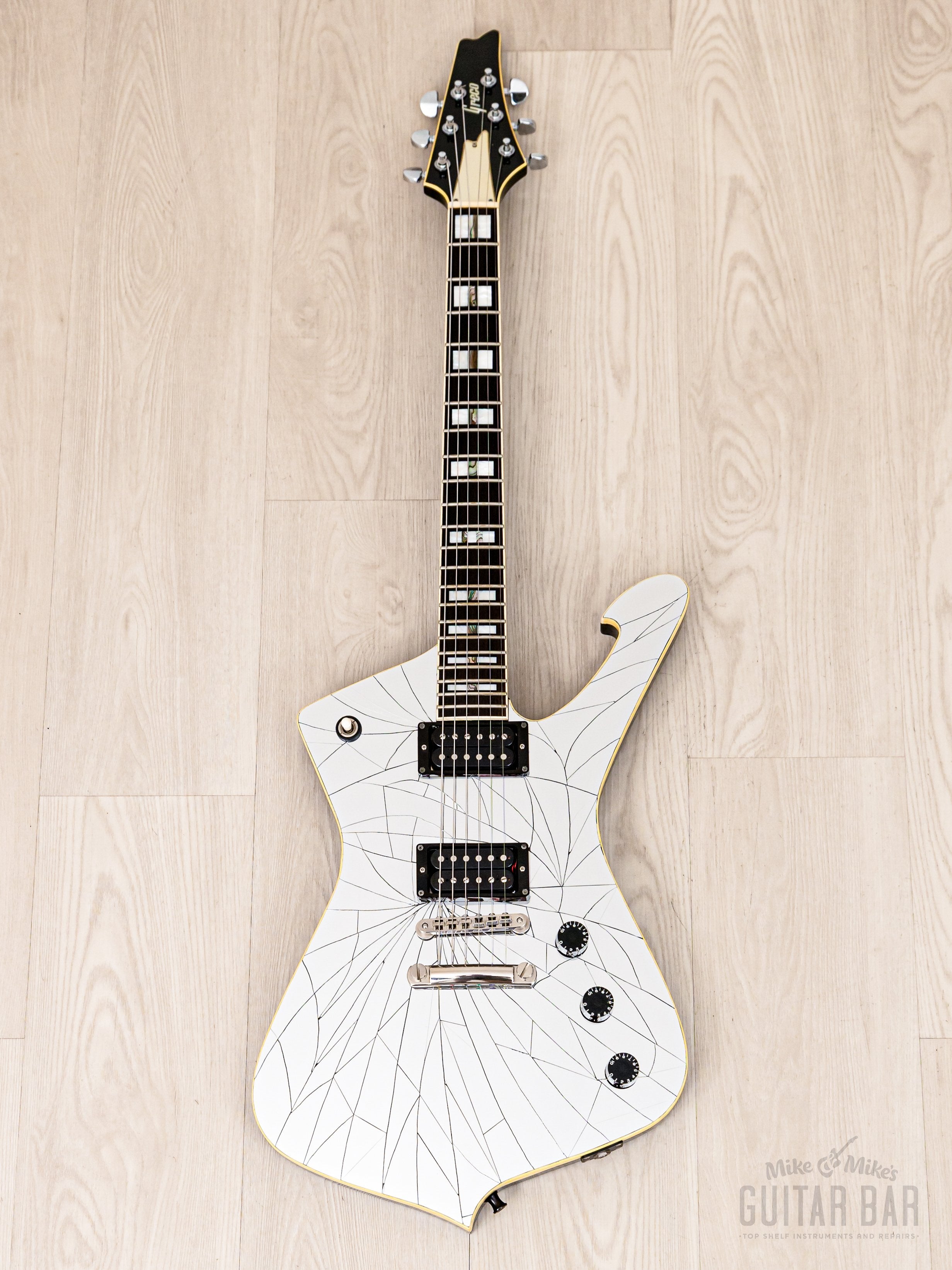 1990s Greco Mirage Cracked Mirror Iceman Non-Catalog One-Off, Near-Mint w/ Case, Paul Stanley