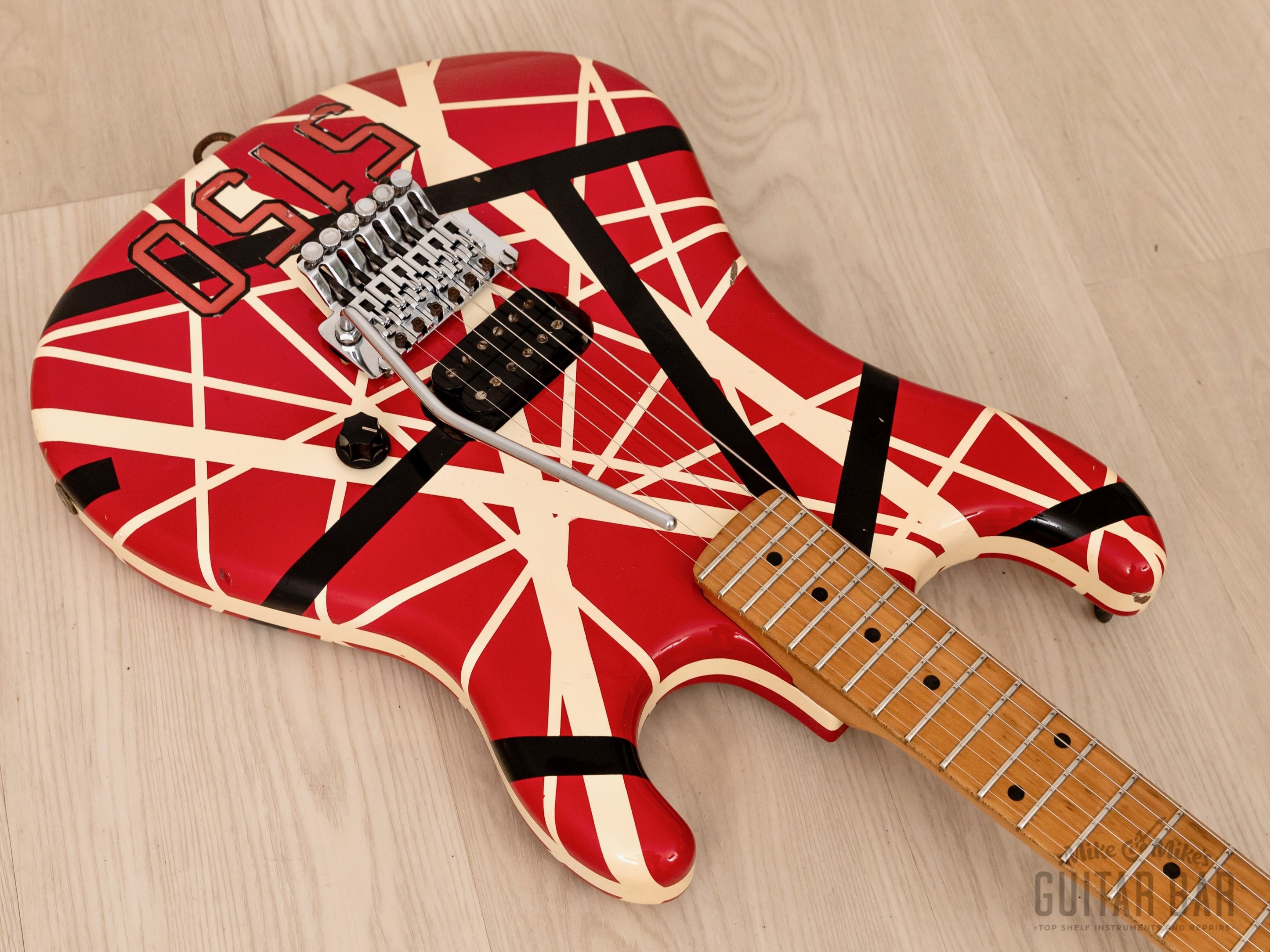 1990s ESP EVH Frankenstrat 5150 VH-250 Striped w/ Floyd Rose, Japan