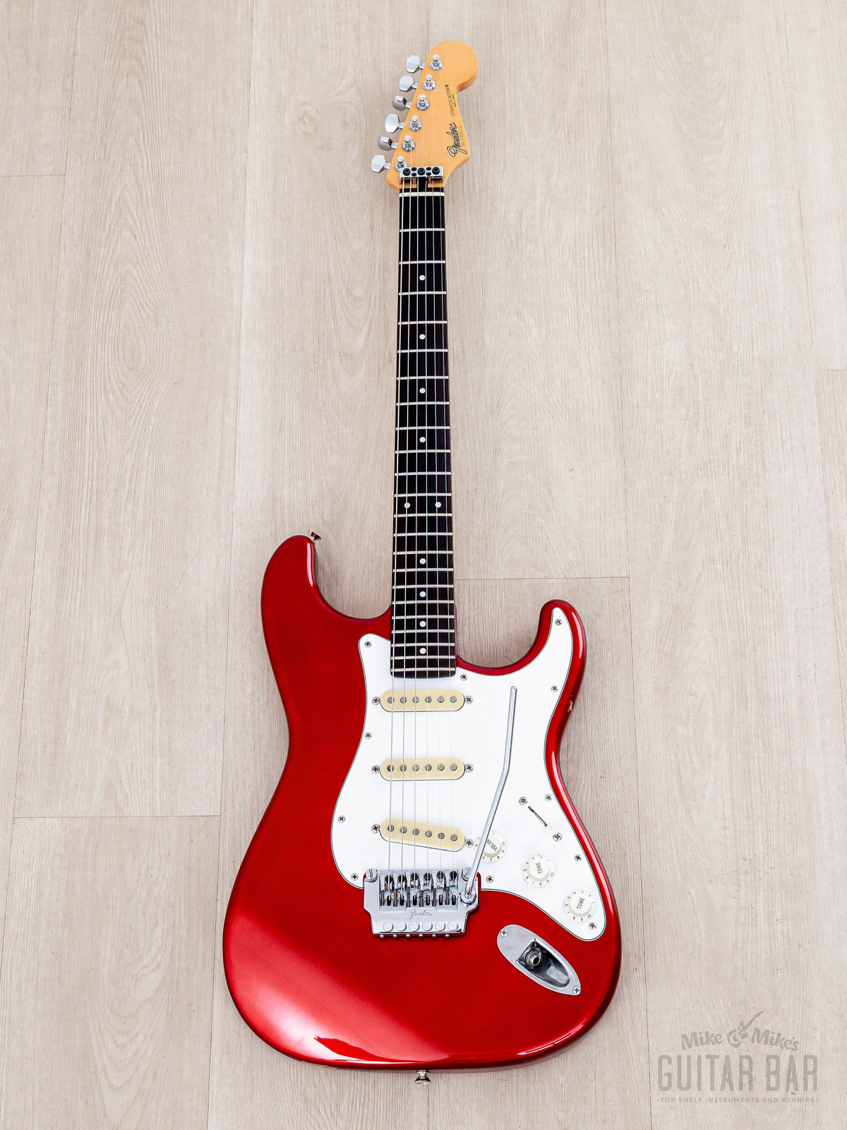 Full front view of the Candy Apple Red Contemporary Stratocaster