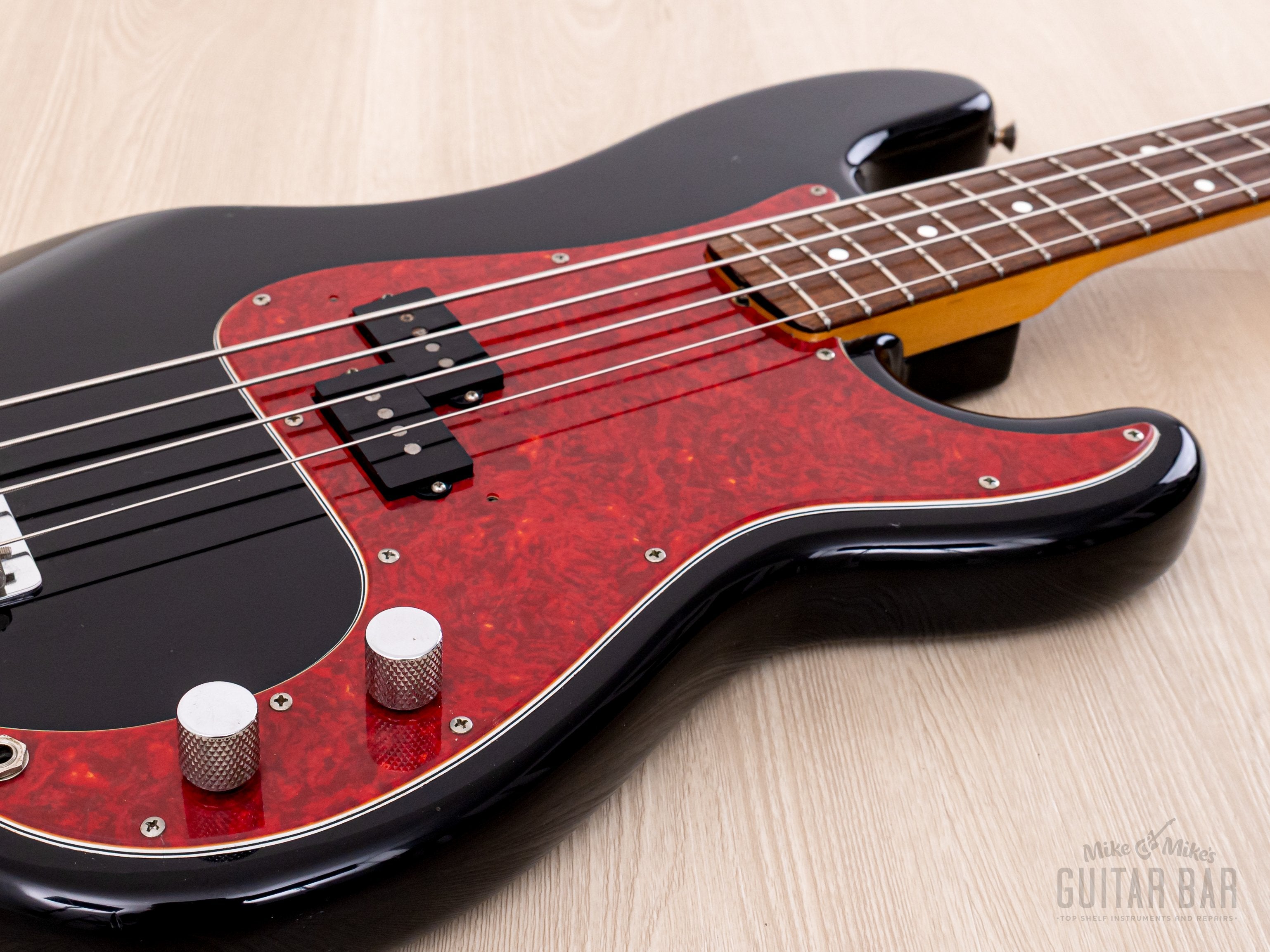 1983 Squier by Fender JV Precision Bass '62 Vintage Reissue SPB-50 Black w/ Case, Japan MIJ Fujigen
