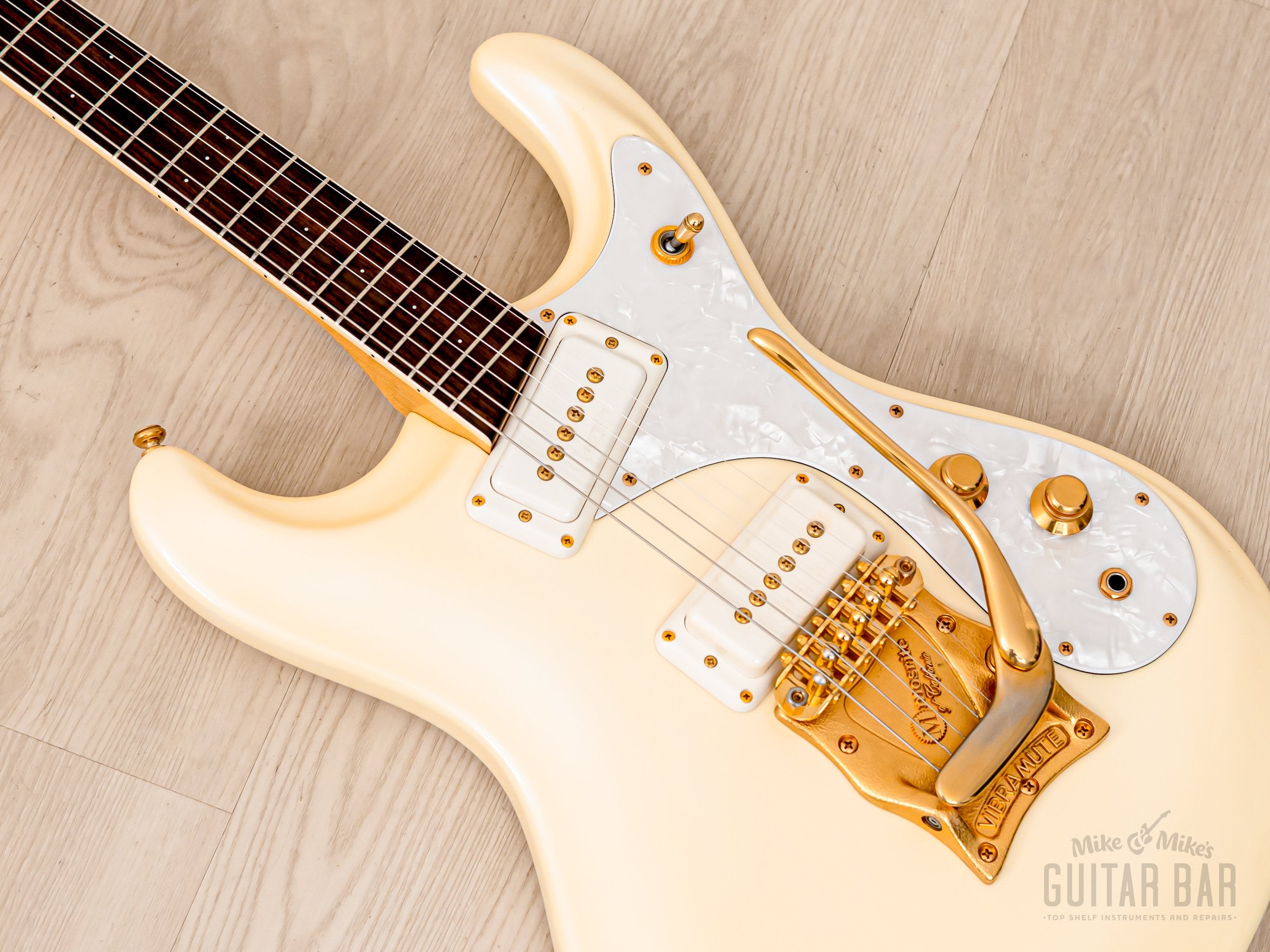 2000s Mosrite Ventures Model Super Custom '65 Pearl White w/ Gold Hard