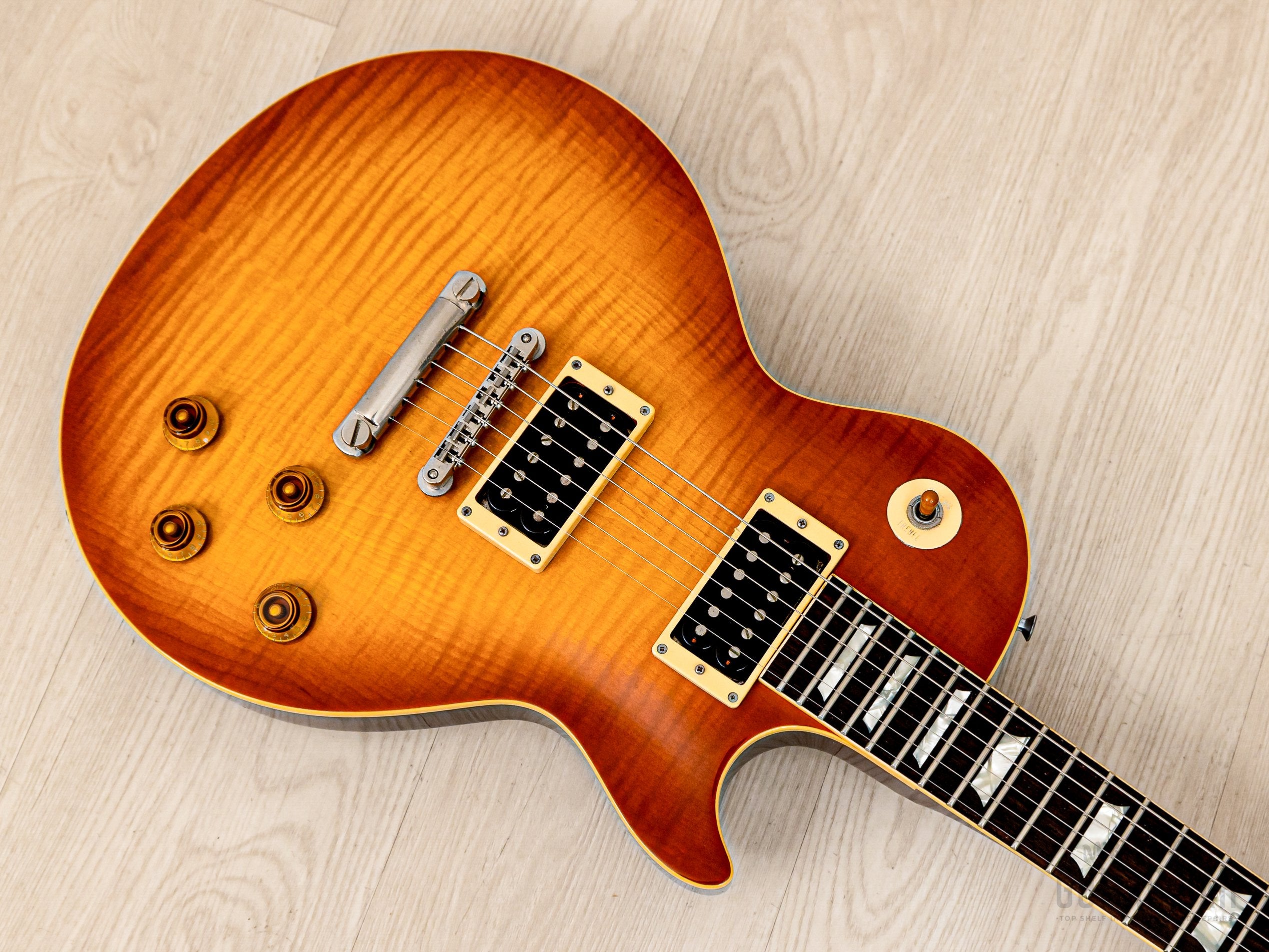 1991 Burny RLG '59 Model Standard Flame Top w/ 50s-Style Neck & VH-1 PAFS, Japan Fernandes