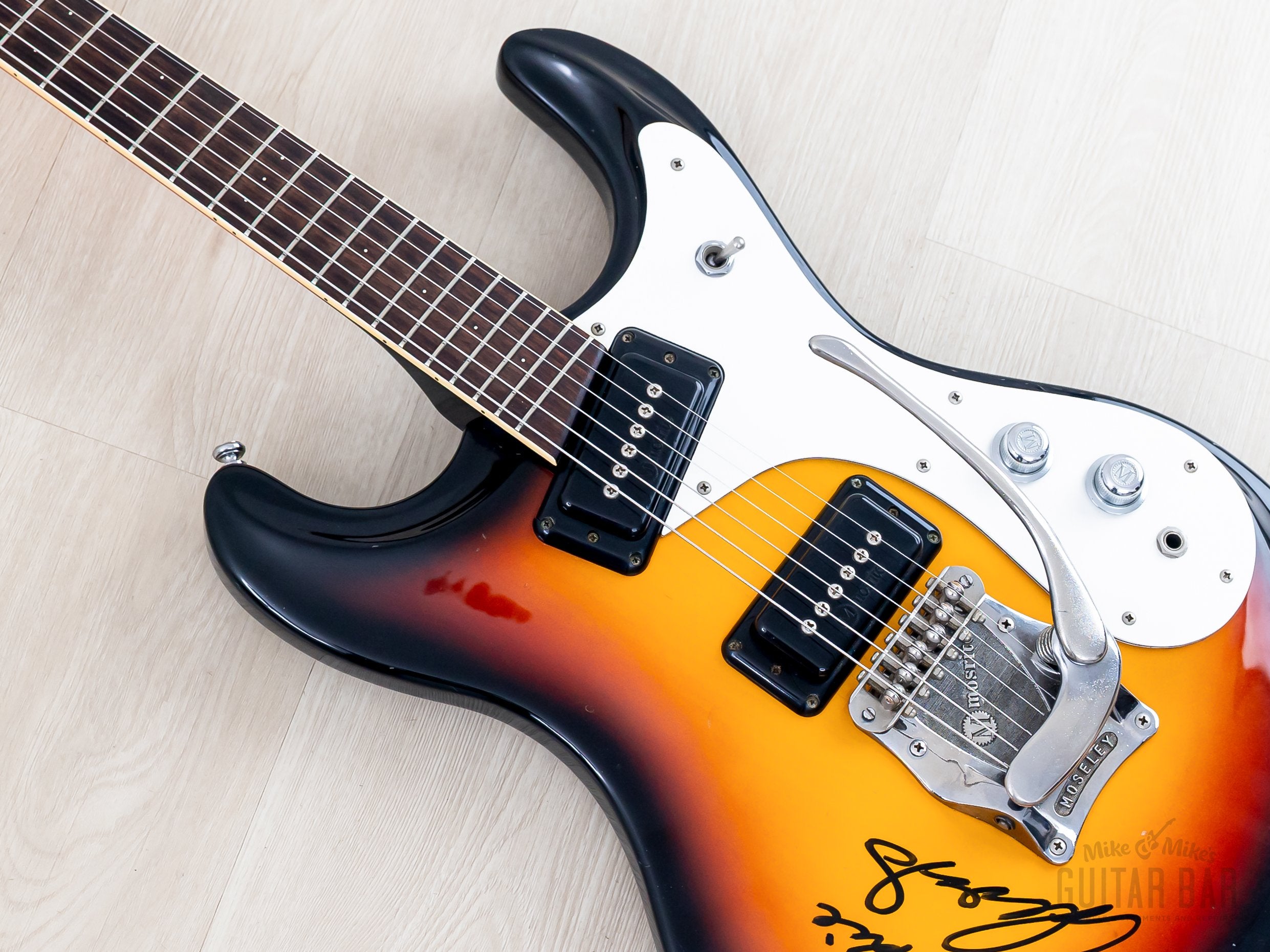 1990s Mosrite Ventures Model Excellent '65 Sunburst, Nokie Edwards-Sig