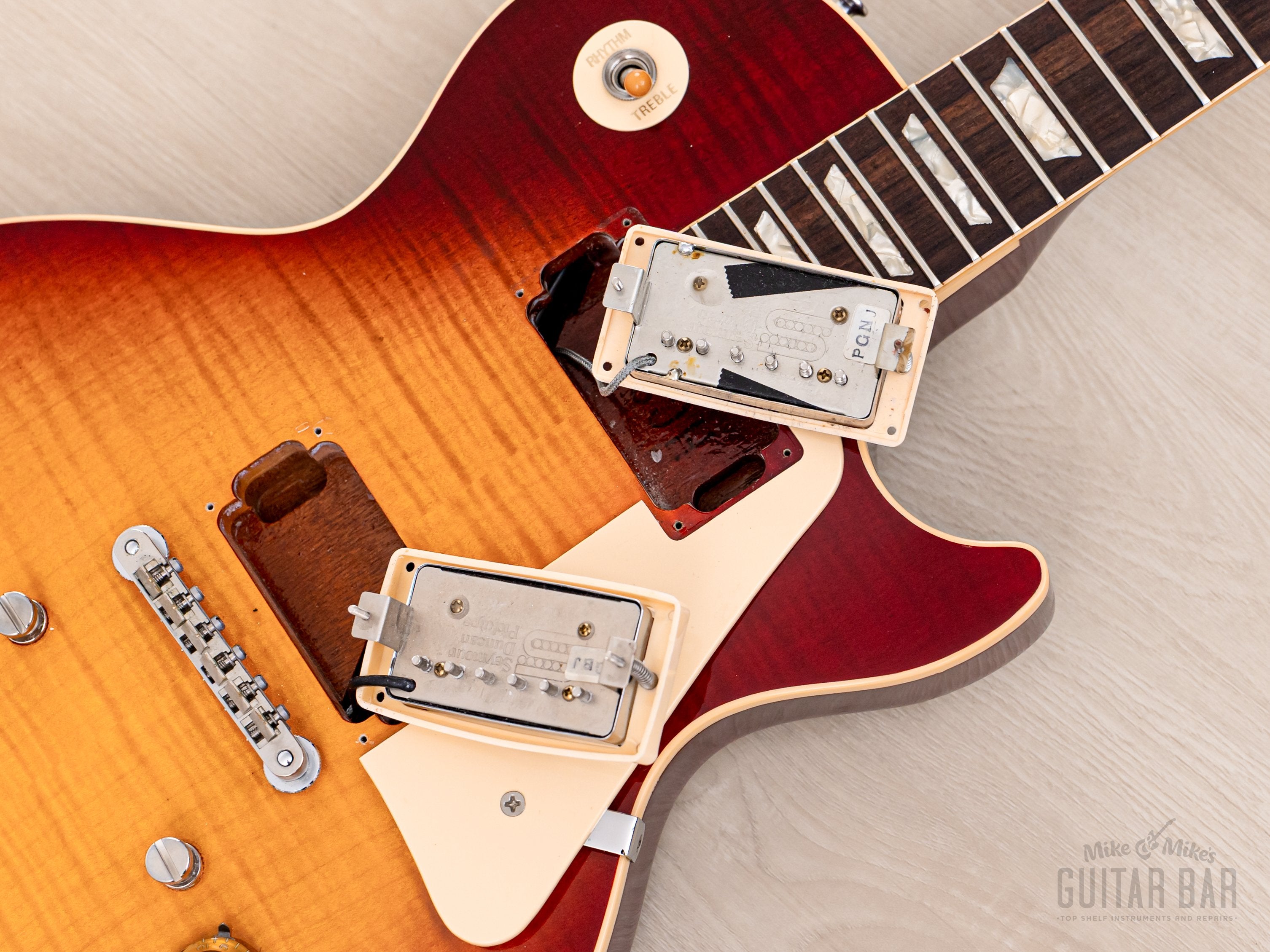 1989 GIbson Les Paul Standard Flame Top Heritage Cherry Sunburst w/ Pearly Gates PAFs, Case