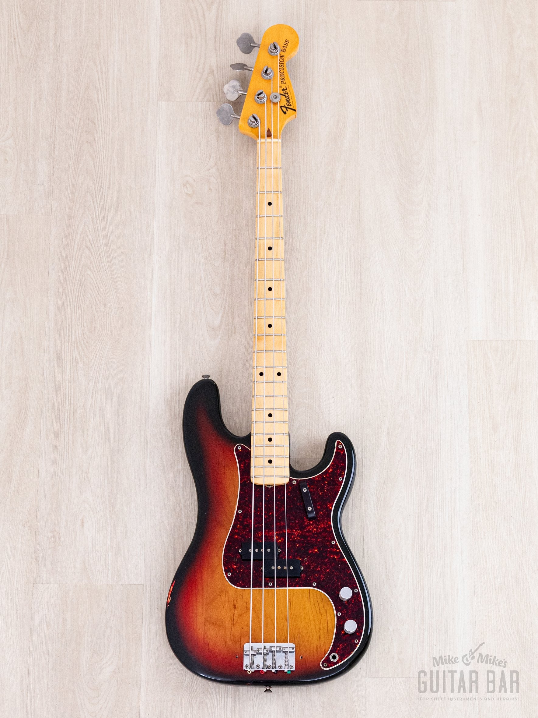 1973 Fender Precision Bass Sunburst Vintage Bass, Lightweight w/ 