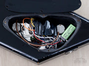 Warlock Bass open control cavity with preamp