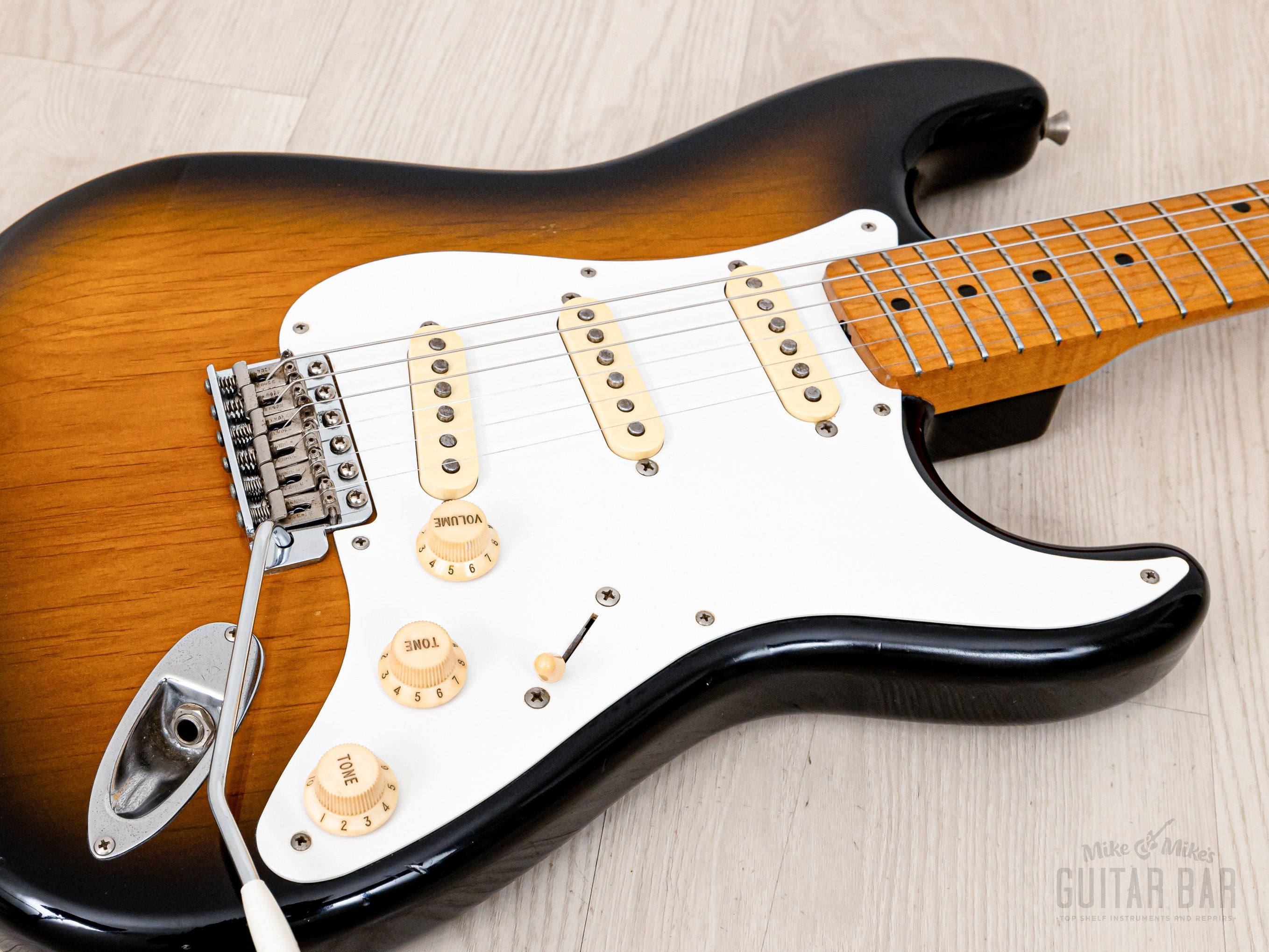 1994 Fender Order Made '57 Stratocaster ST57 Sunburst Lacquer w/ Ceramic Pickups & Case, Japan MIJ Fujigen