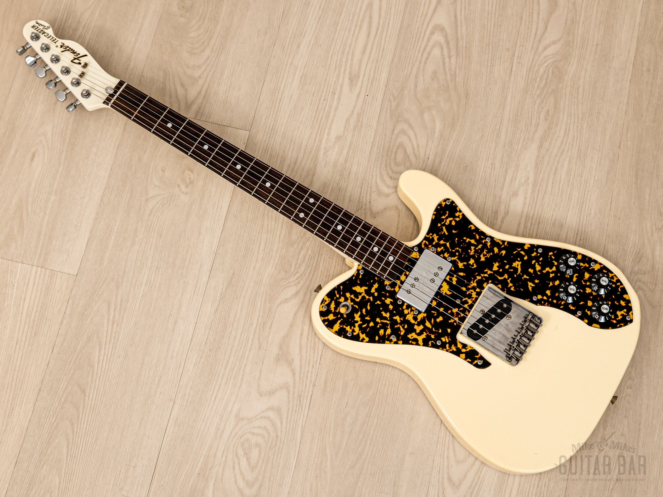 1990 Fender Order Made Telecaster Custom TC72 White, Non-Catalog w/ Leopard Guard, Japan MIJ Fujigen