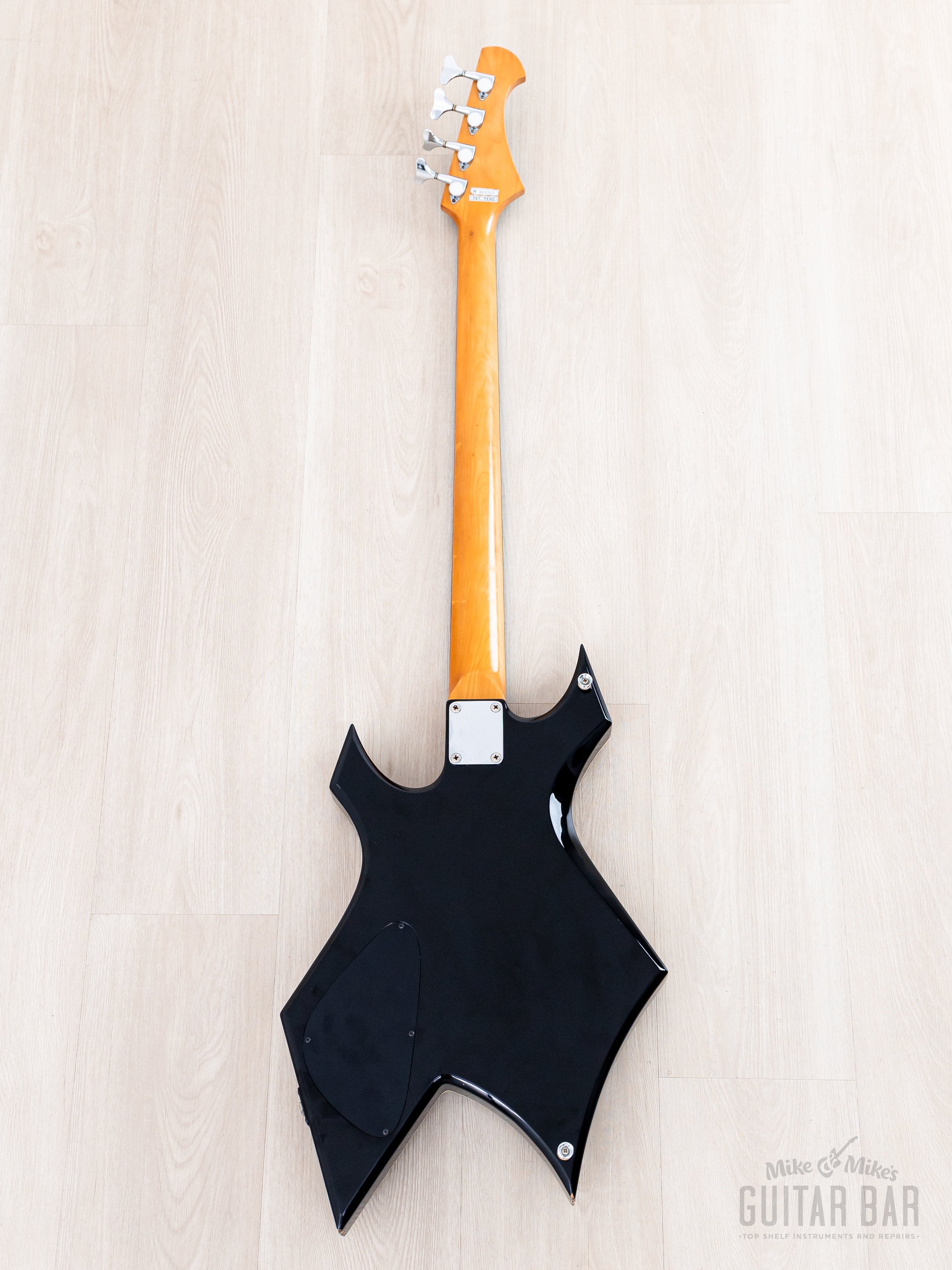 1987 B.C. Rich NJ Series Warlock Bass Black w/ Active Electronics, Jap