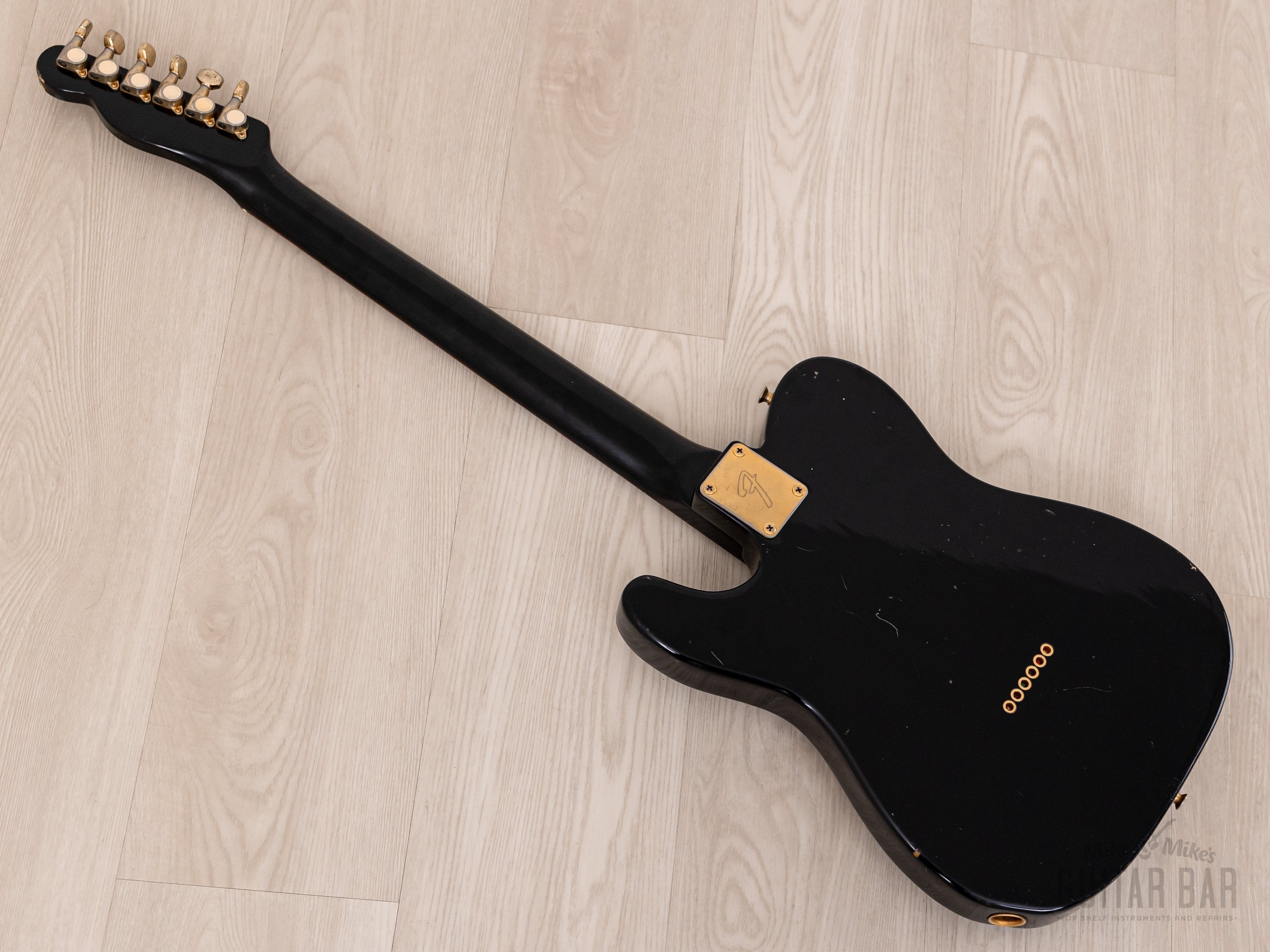 1988 Fender Telecaster TLG60-80 Vintage Guitar Black w/ Gold Hardware & Case, Japan MIJ Fujigen