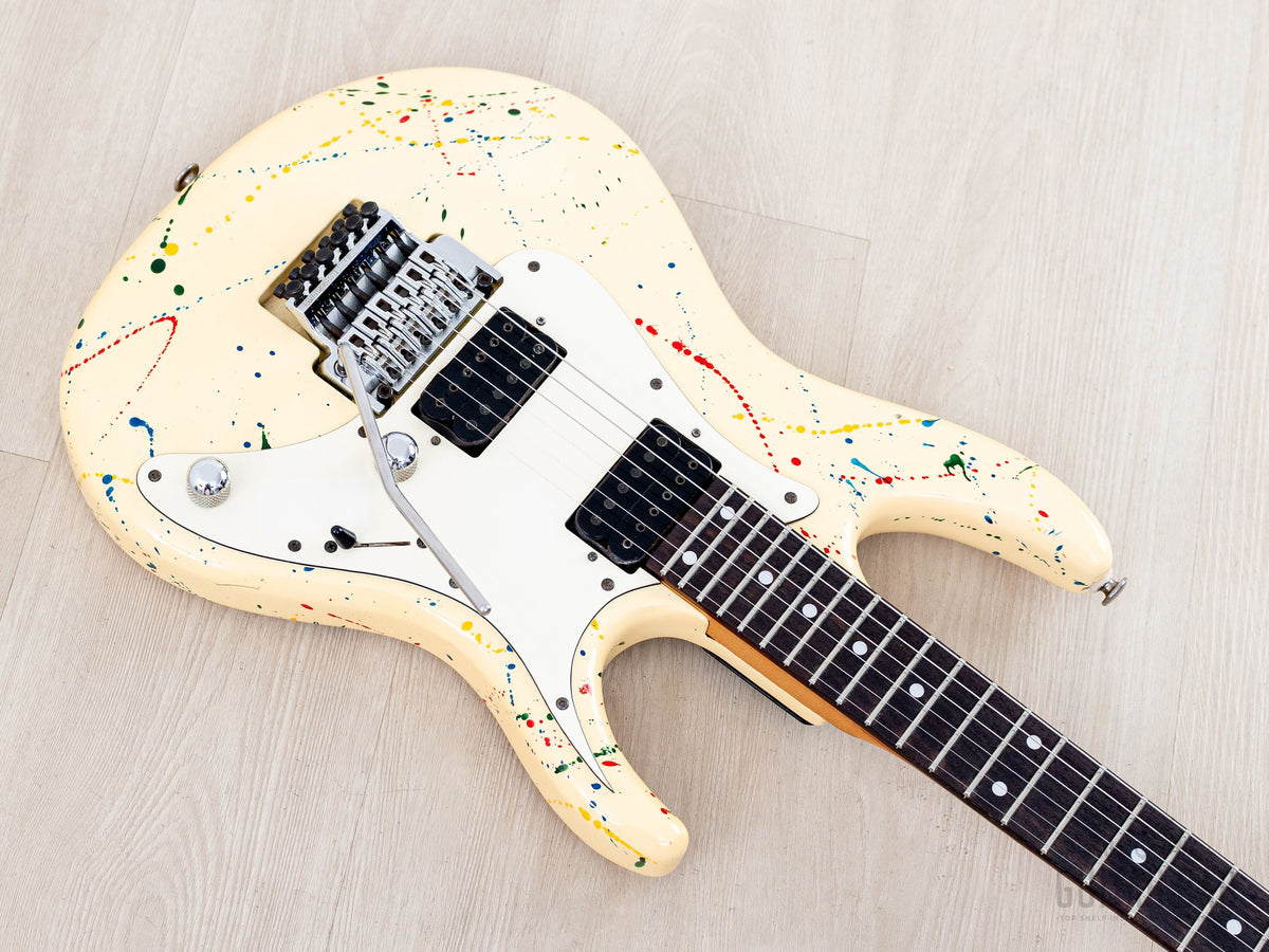 1987 Ibanez RG665 Splash finish reverse angled front view
