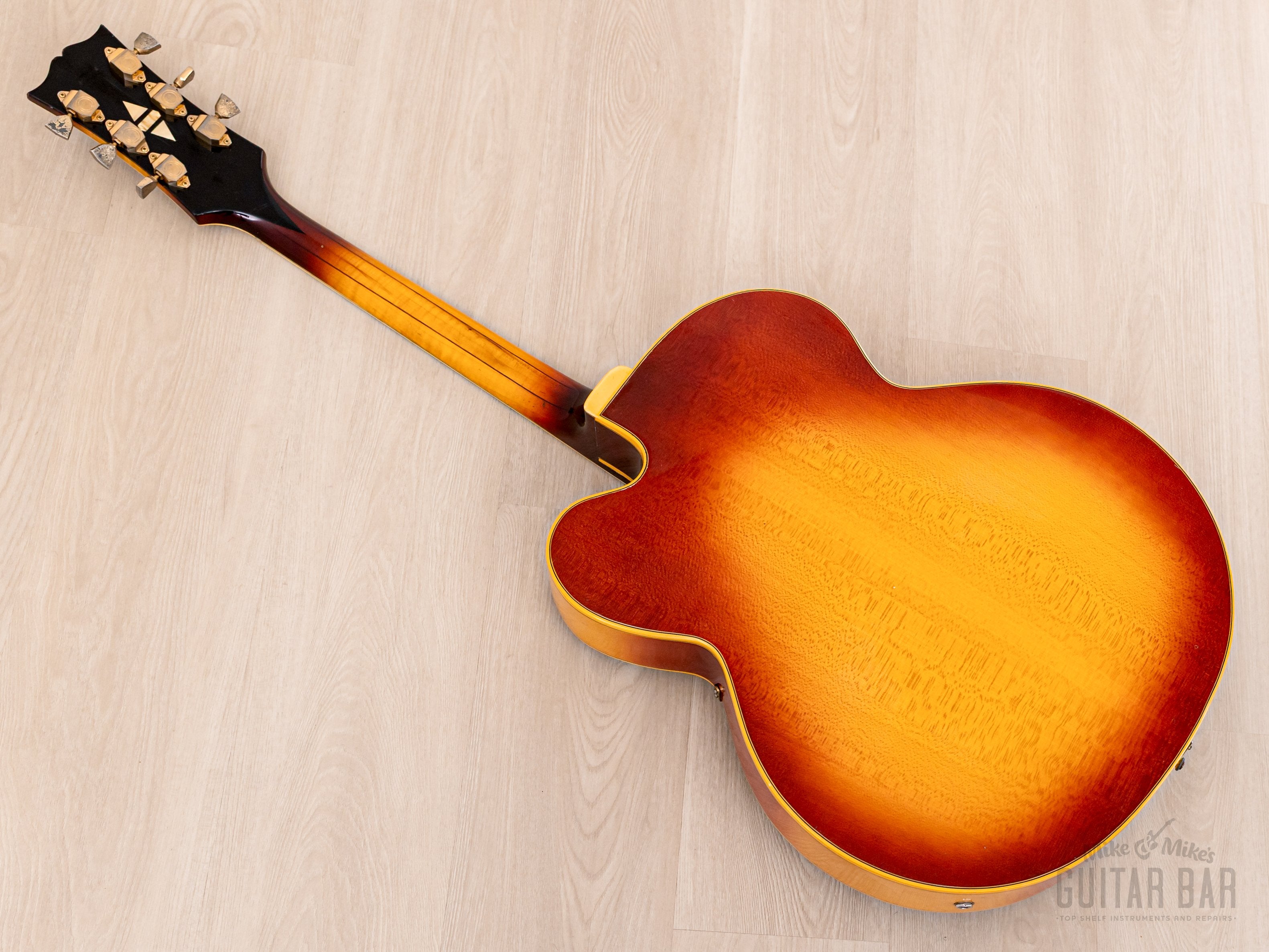1970 Gibson Super 400 CES Vintage Archtop Electric Guitar Sunburst w/ T Tops, 1 11/16